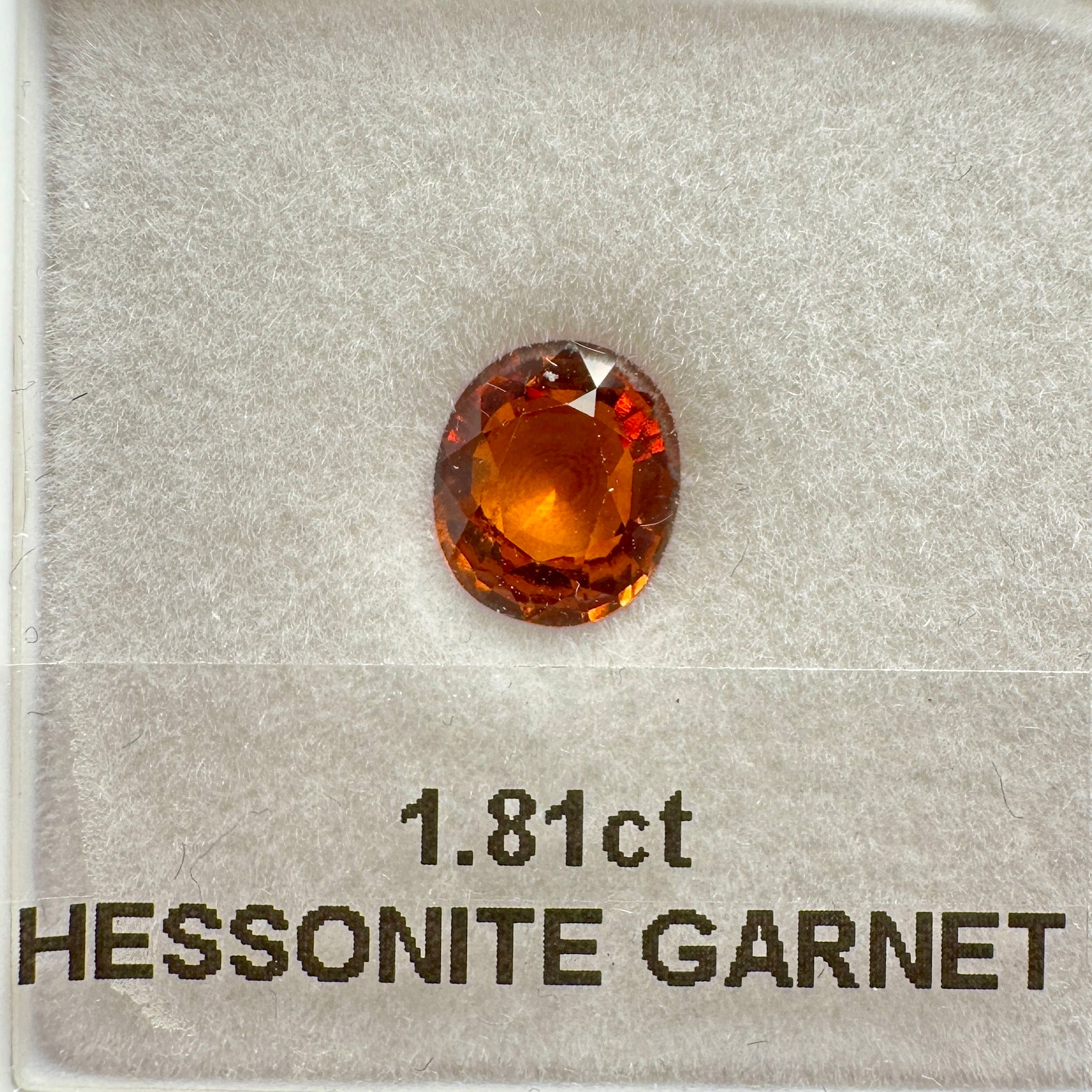 Hessonite Garnet, 1.81ct, Untreated Unheated, native cut