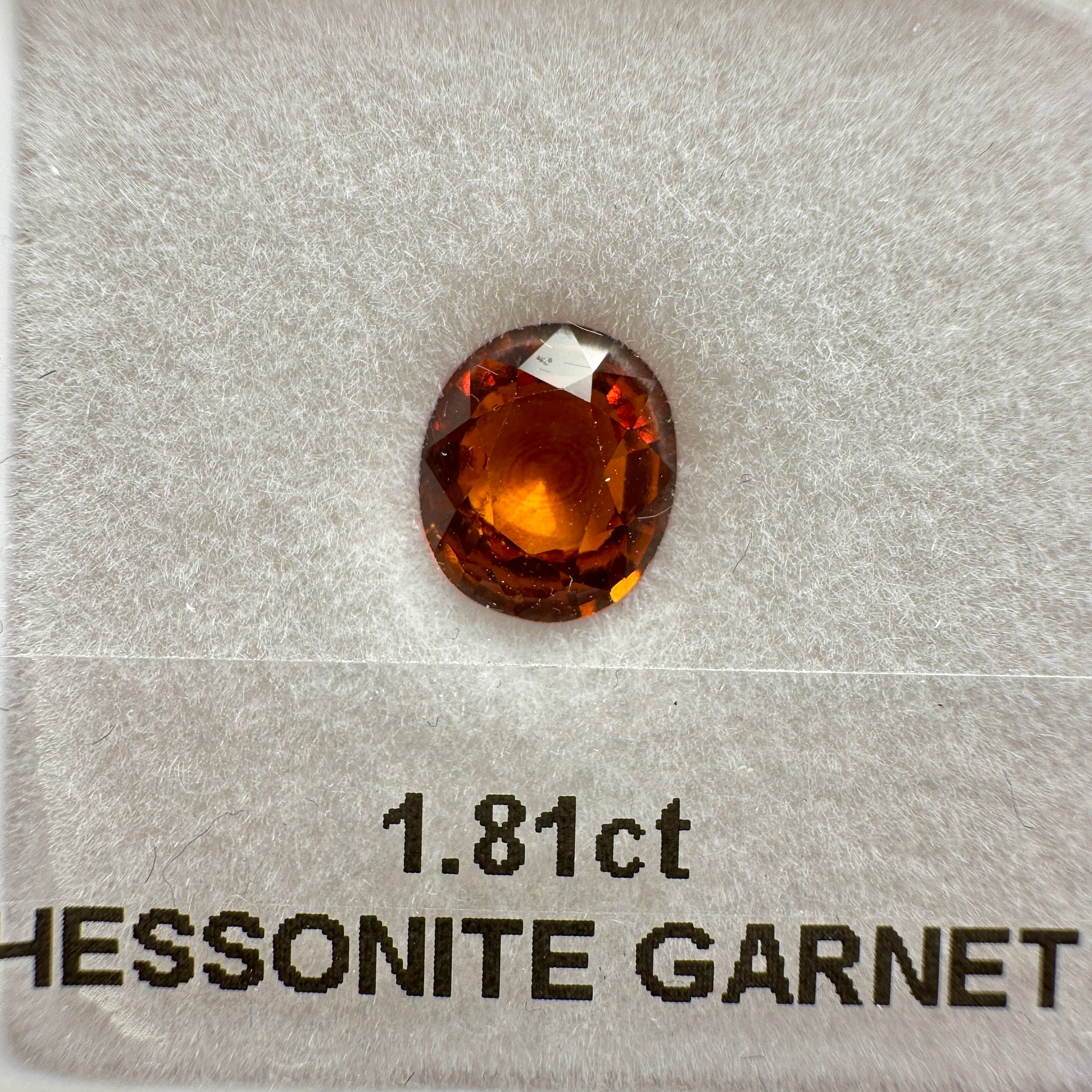 Hessonite Garnet, 1.81ct, Untreated Unheated, native cut