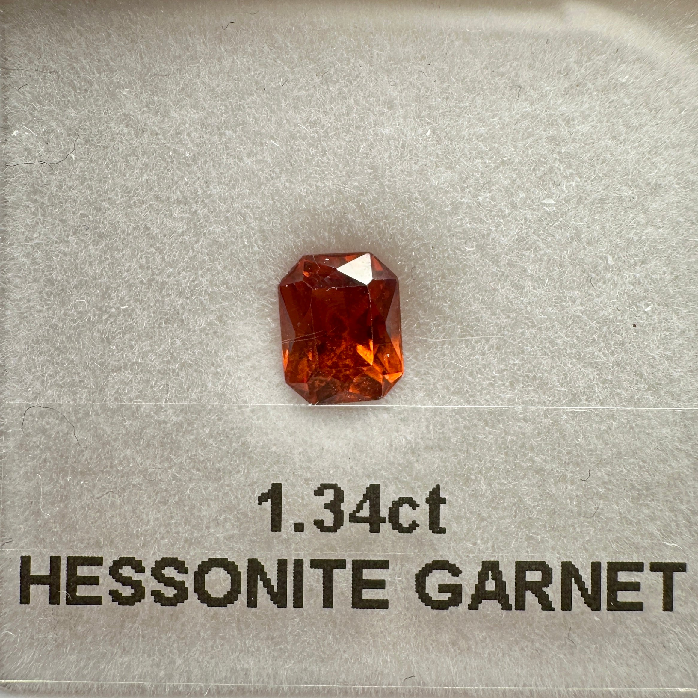 1.34ct Hessonite Garnet, Untreated Unheated, native cut