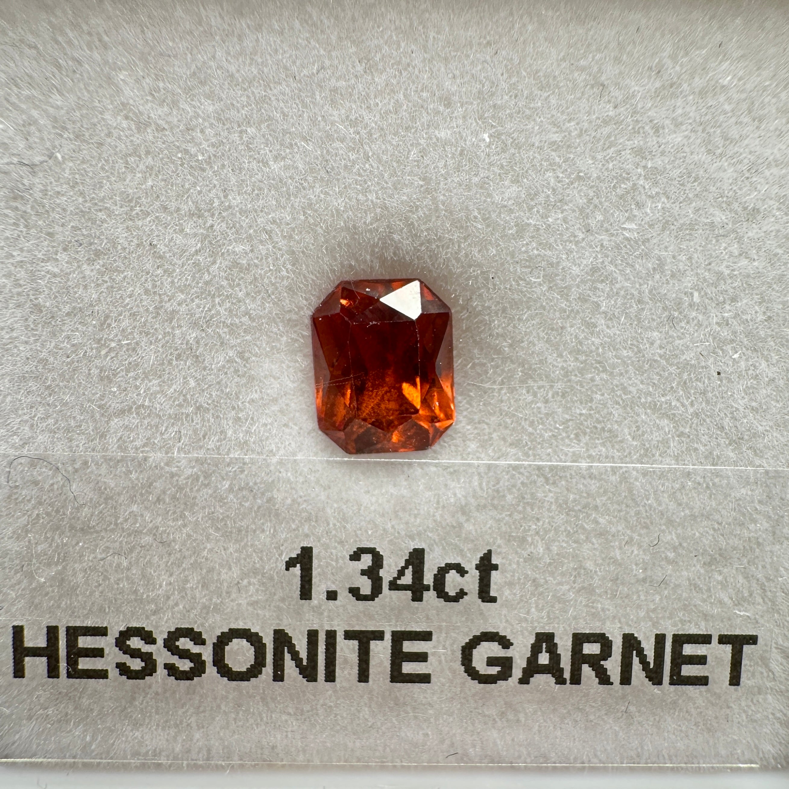 1.34ct Hessonite Garnet, Untreated Unheated, native cut