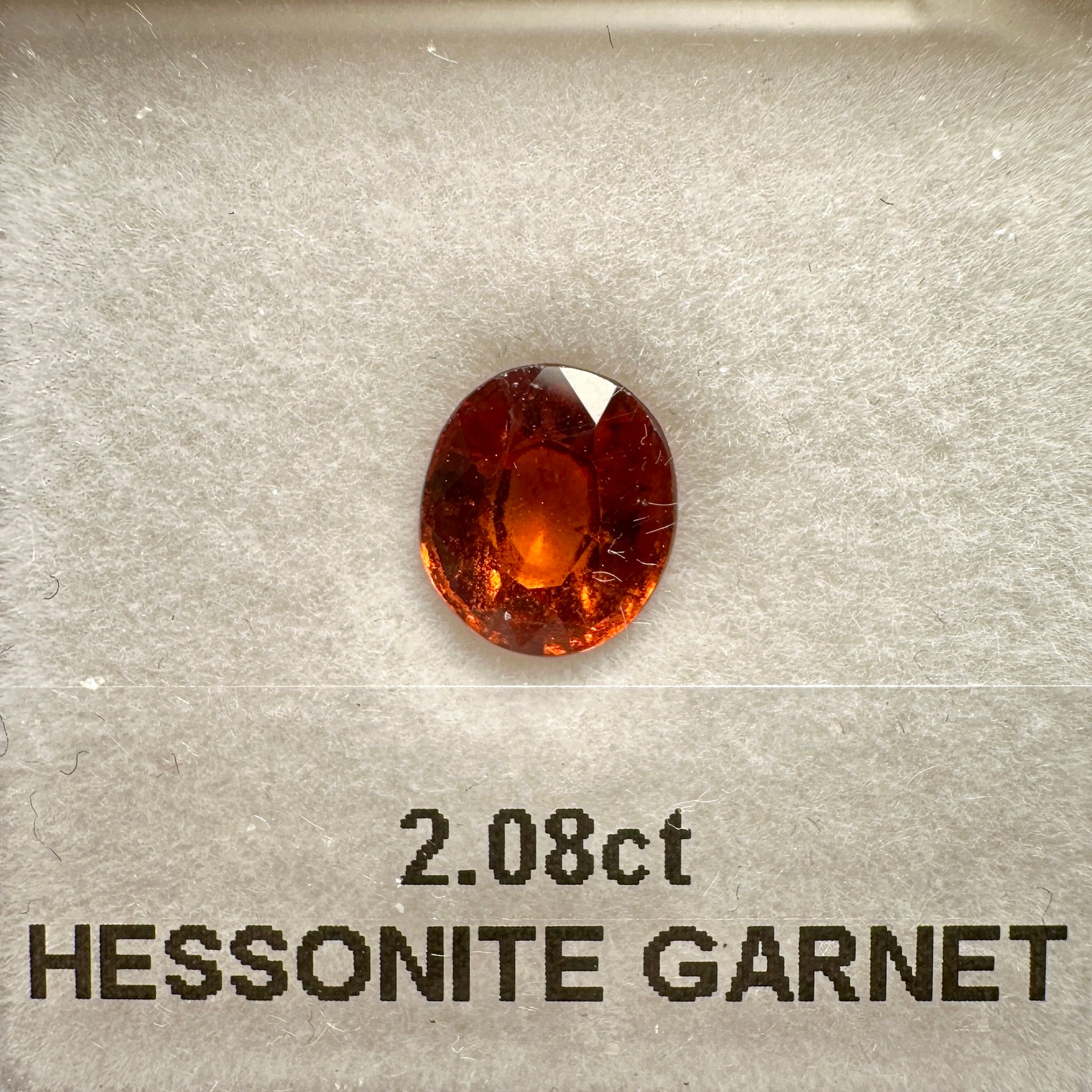 Hessonite Garnet, 2.08ct, Untreated Unheated, native cut