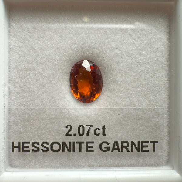 Hessonite Garnet, 2.07ct, Untreated Unheated, native cut
