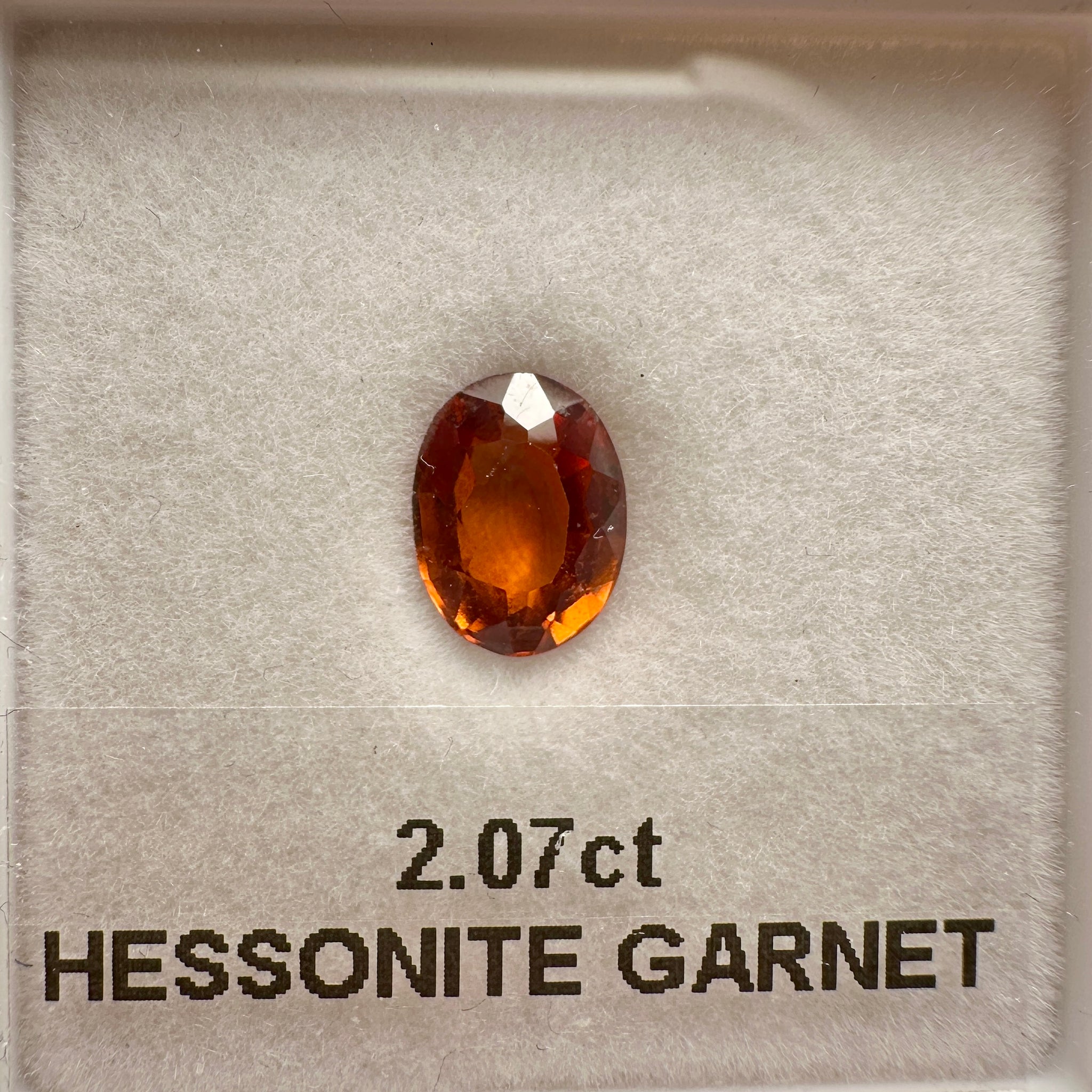 Hessonite Garnet, 2.07ct, Untreated Unheated, native cut
