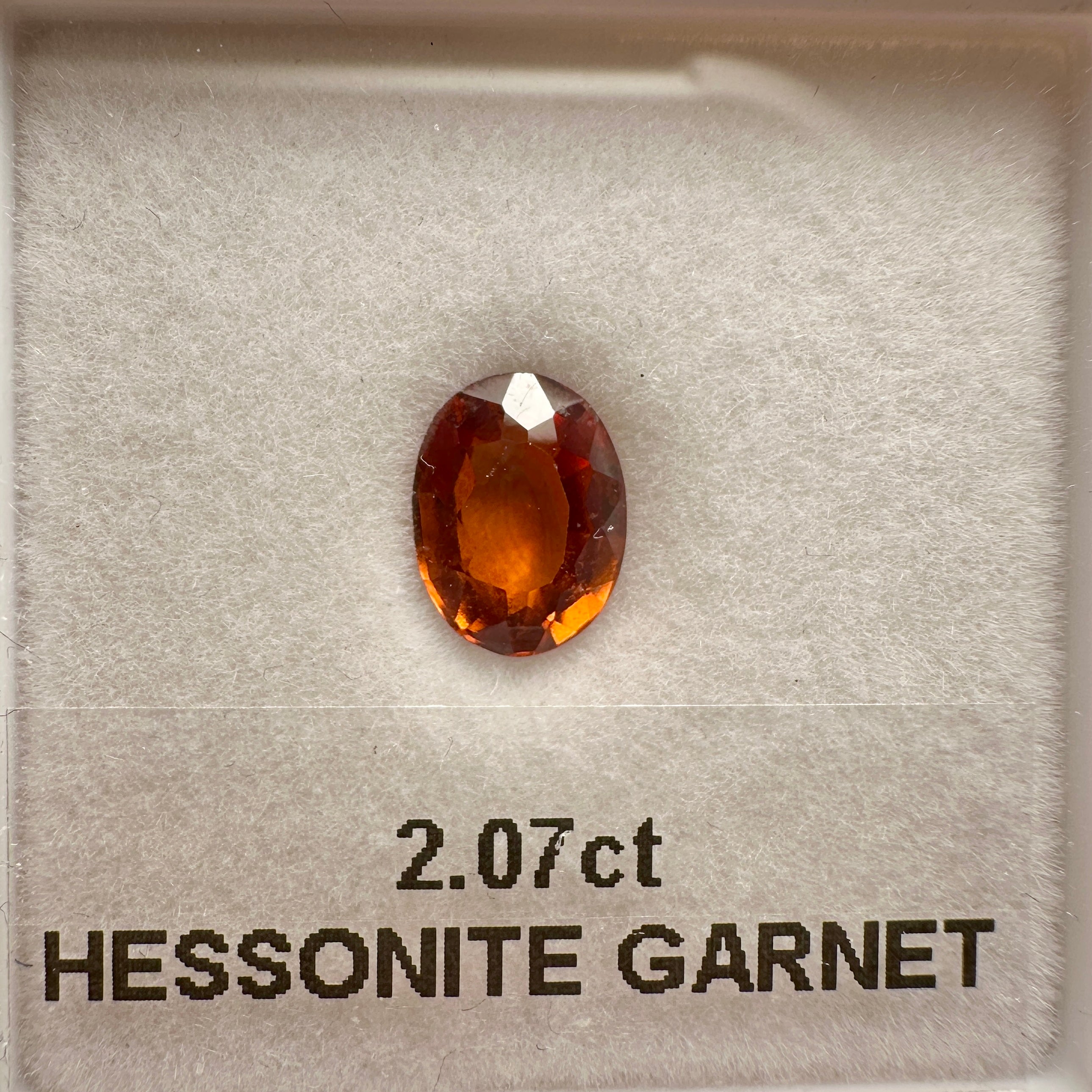 2.07ct Hessonite Garnet, Untreated Unheated, native cut