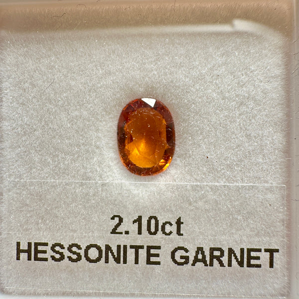 Hessonite Garnet, 2.10ct, Untreated Unheated, native cut