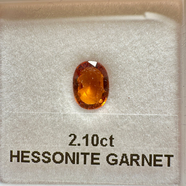 2.10ct Hessonite Garnet, Untreated Unheated, native cut