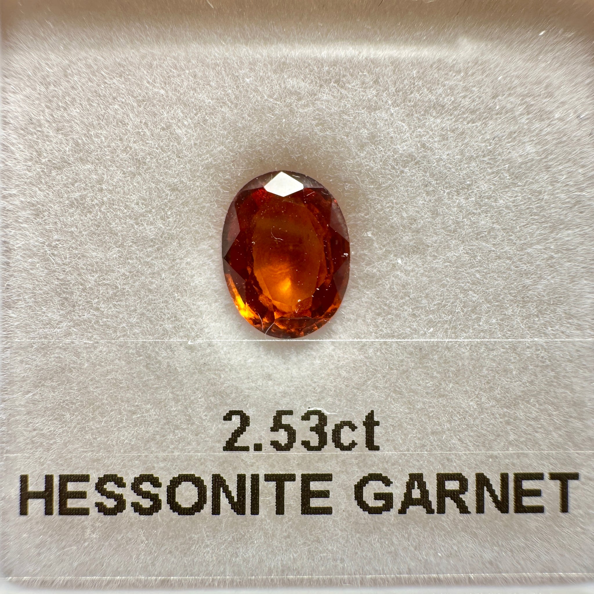 Hessonite Garnet, 2.35ct, Untreated Unheated, native cut
