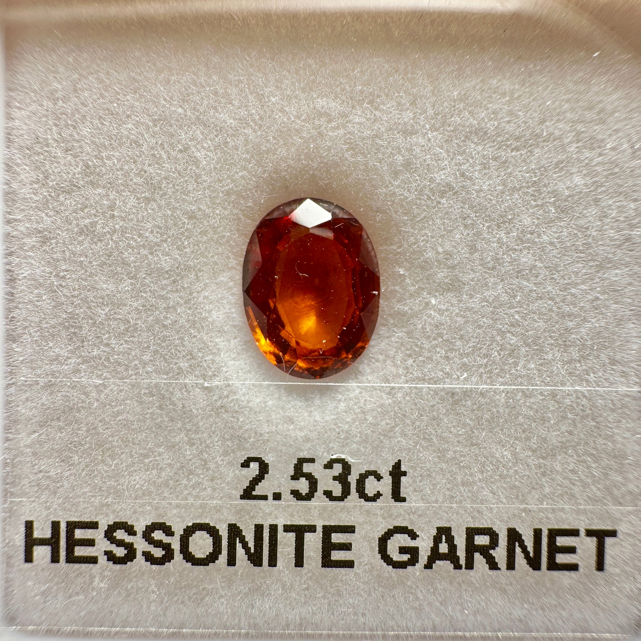Hessonite Garnet, 2.35ct, Untreated Unheated, native cut