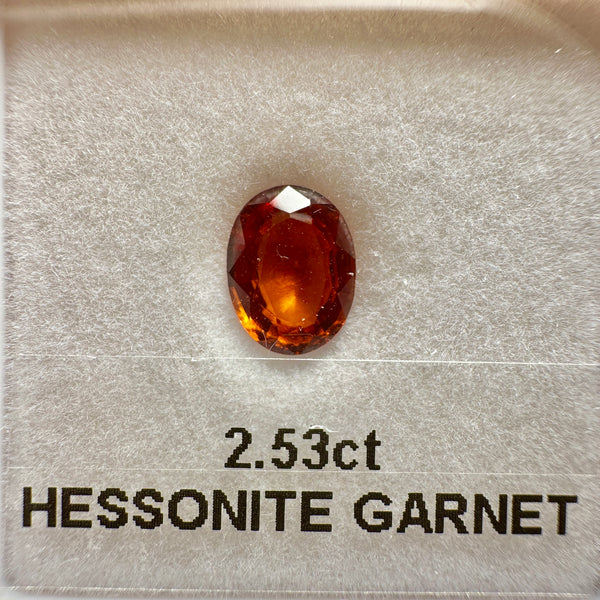 Hessonite Garnet, 2.35ct, Untreated Unheated, native cut