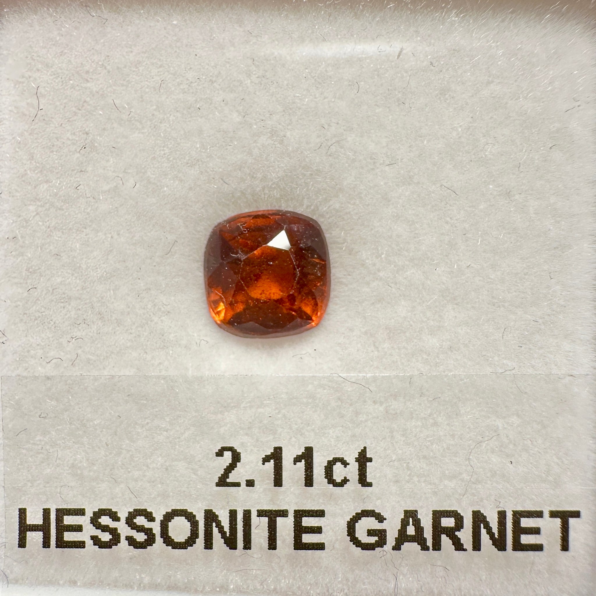 Hessonite Garnet, 2.11ct, Untreated Unheated, native cut