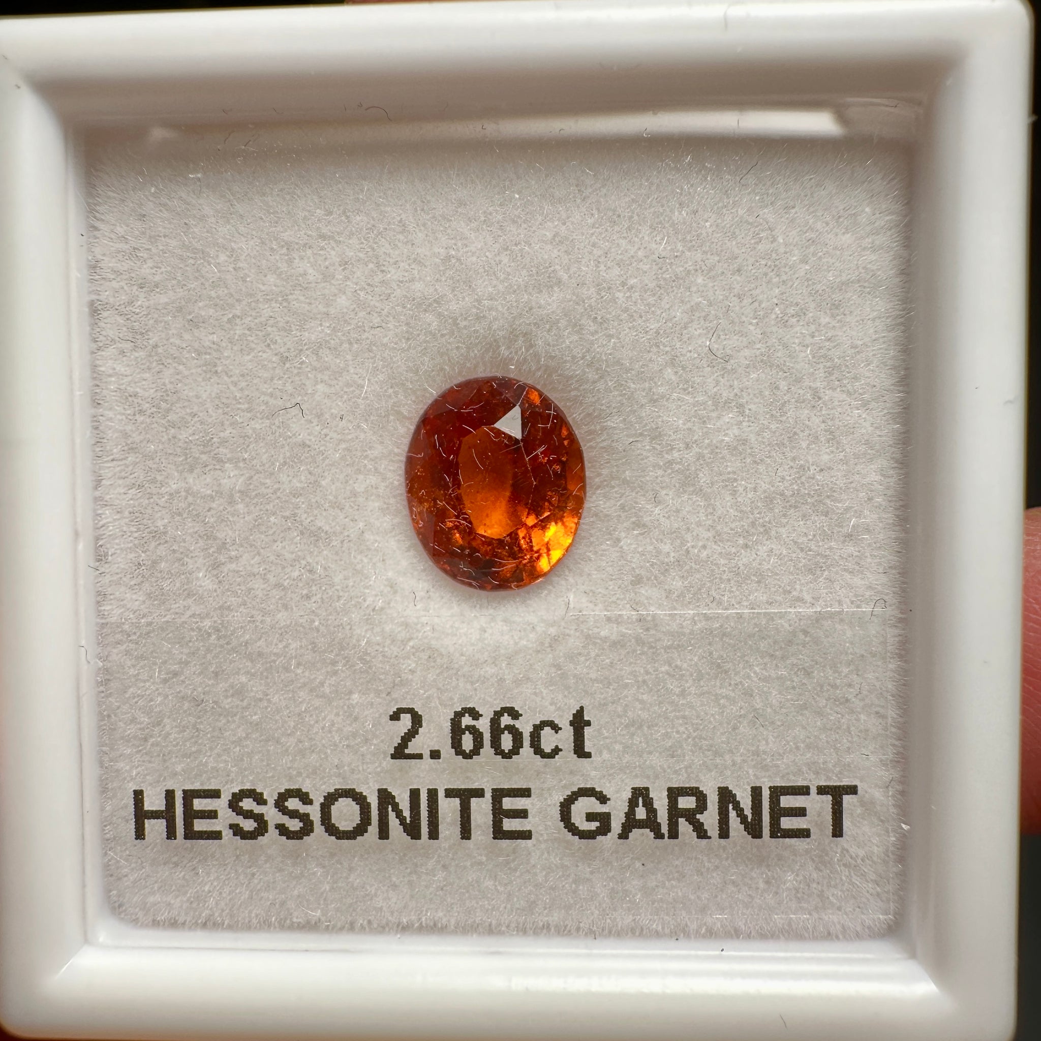 Hessonite Garnet, 2.66ct, Untreated Unheated, native cut