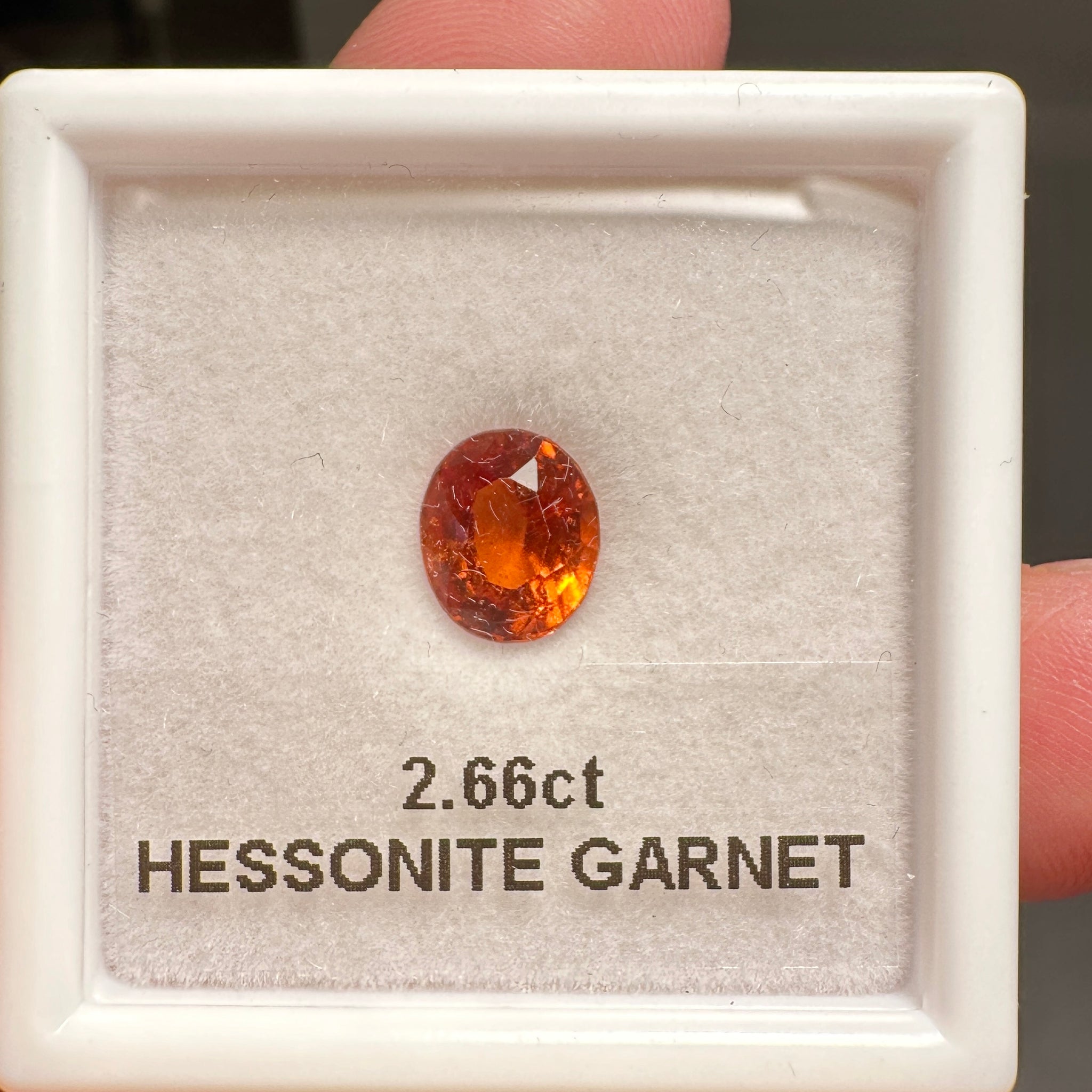 Hessonite Garnet, 2.66ct, Untreated Unheated, native cut