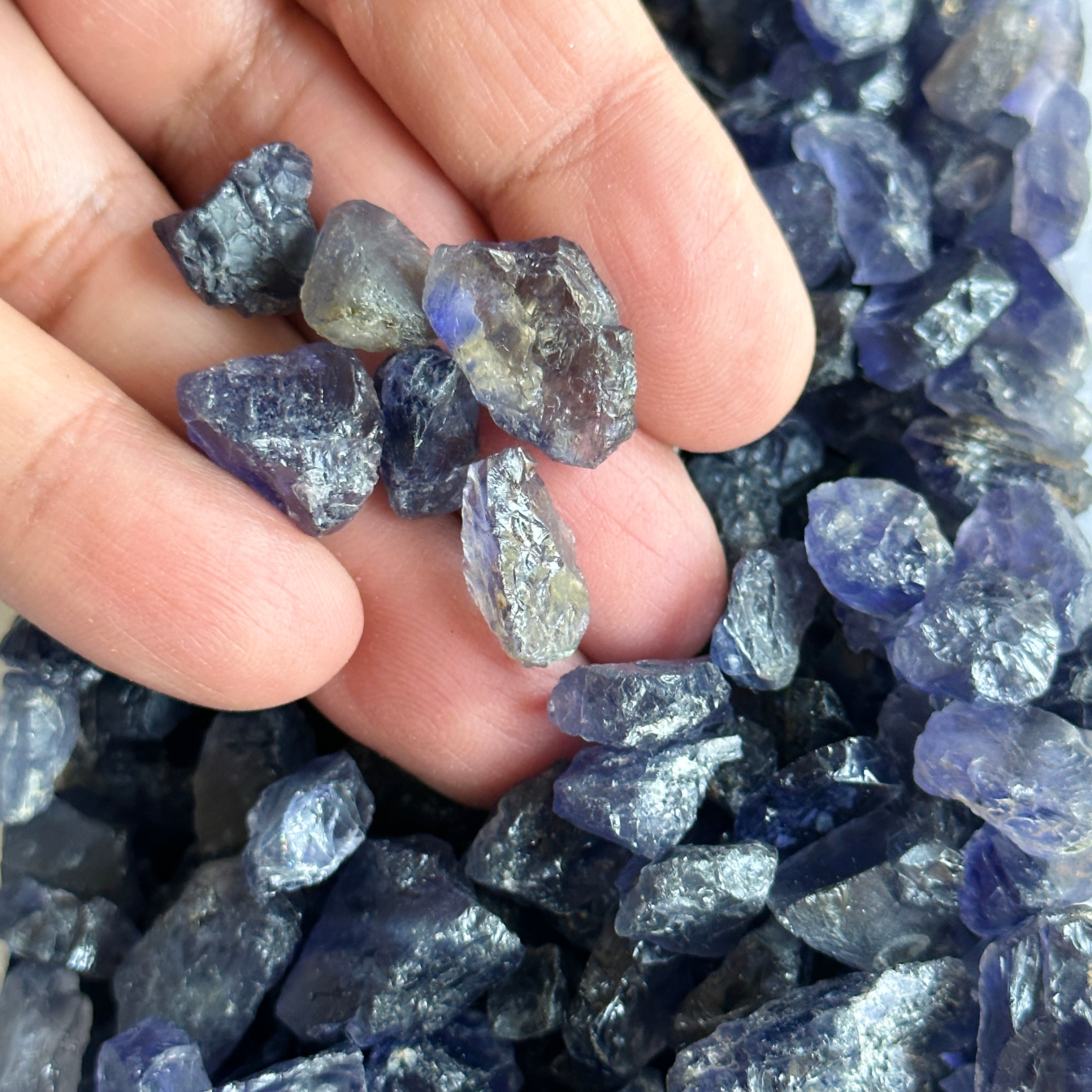 Large Iolite from Tanzania, price is for 5 PIECES