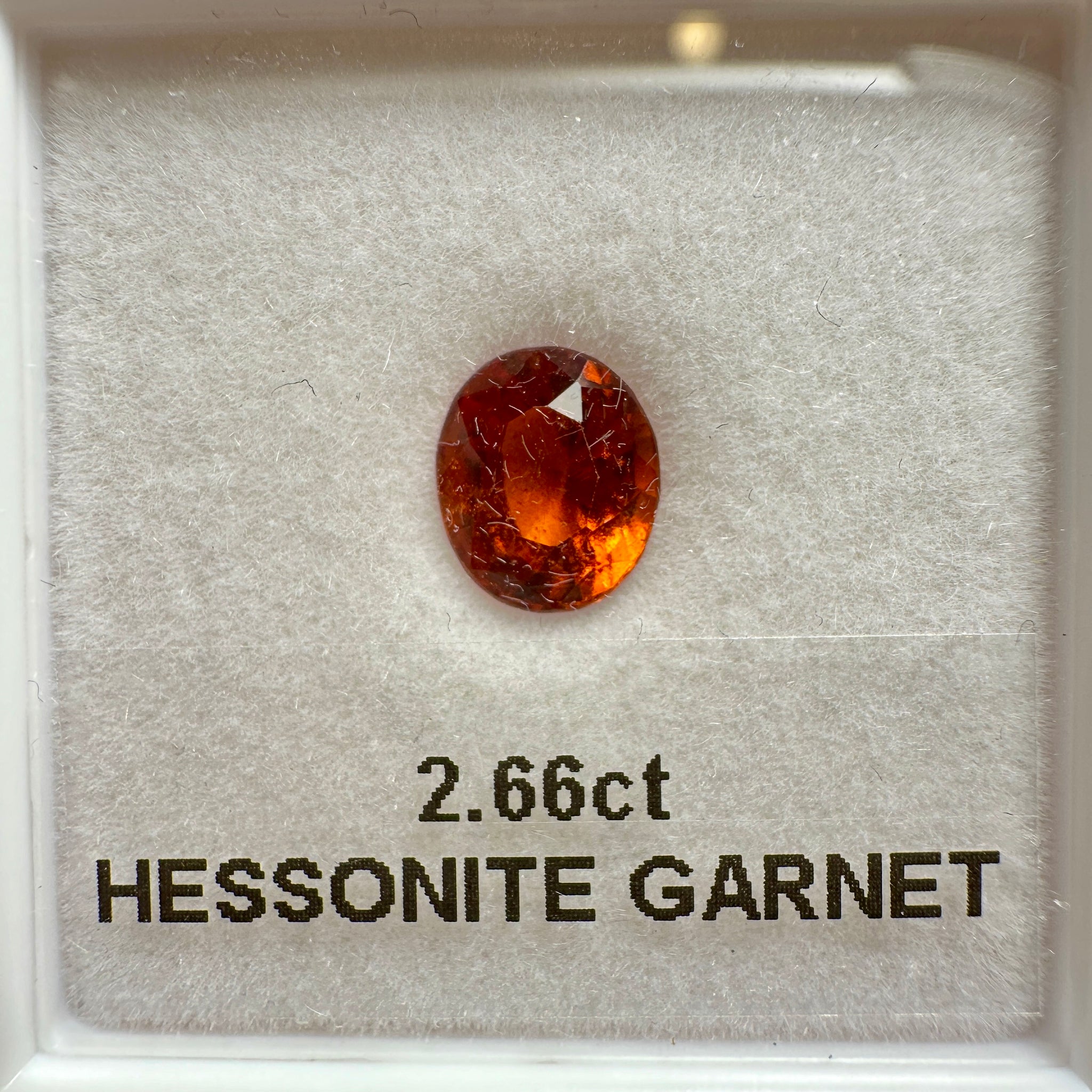Hessonite Garnet, 2.66ct, Untreated Unheated, native cut