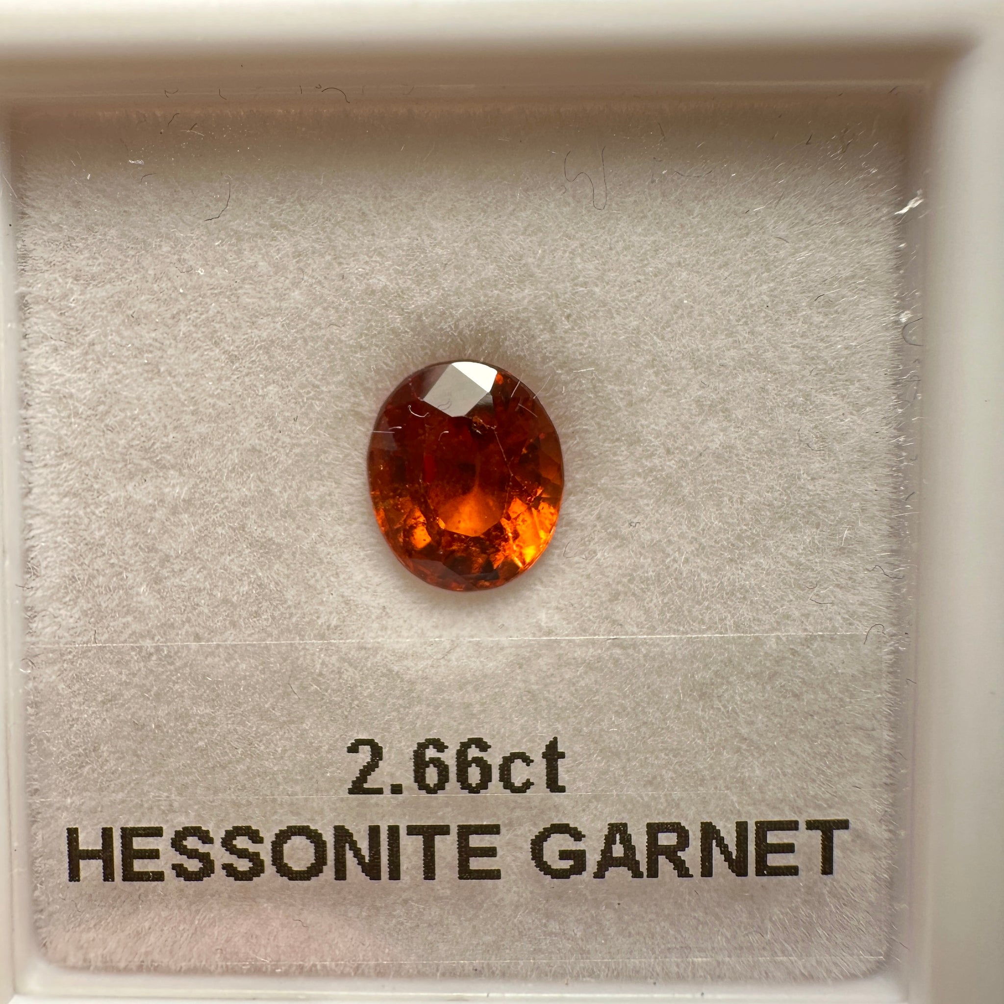 Hessonite Garnet, 2.66ct, Untreated Unheated, native cut
