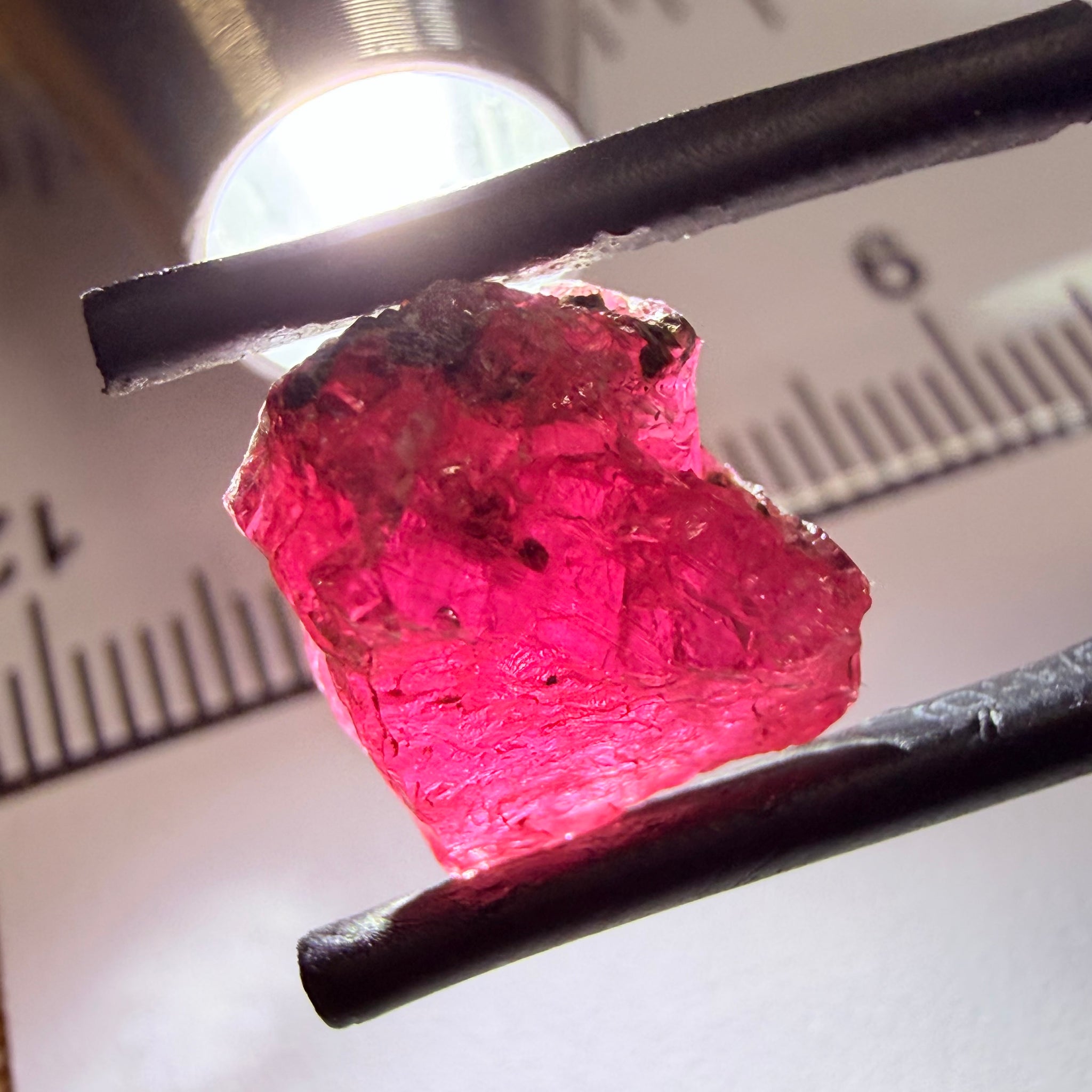Winza Sapphire, 9.23ct, Winza, Tanzania, Untreated Unheated, included but can be faceted with inclusions, see backlit pics and video