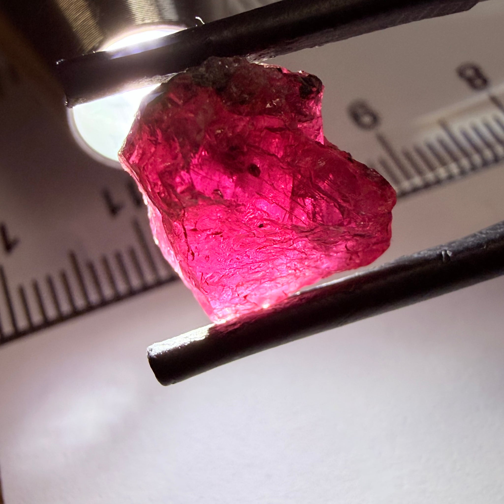Winza Sapphire, 9.23ct, Winza, Tanzania, Untreated Unheated, included but can be faceted with inclusions, see backlit pics and video