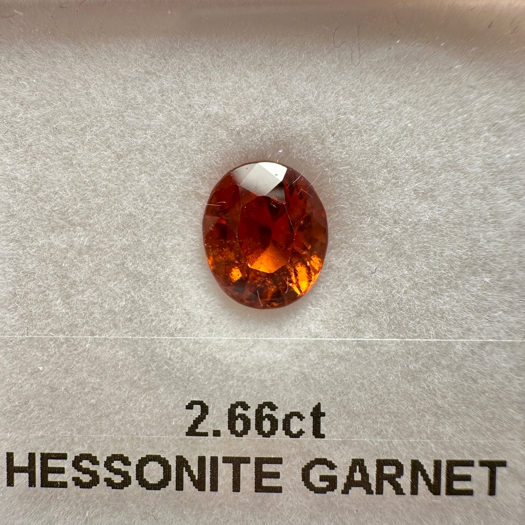 Hessonite Garnet, 2.66ct, Untreated Unheated, native cut