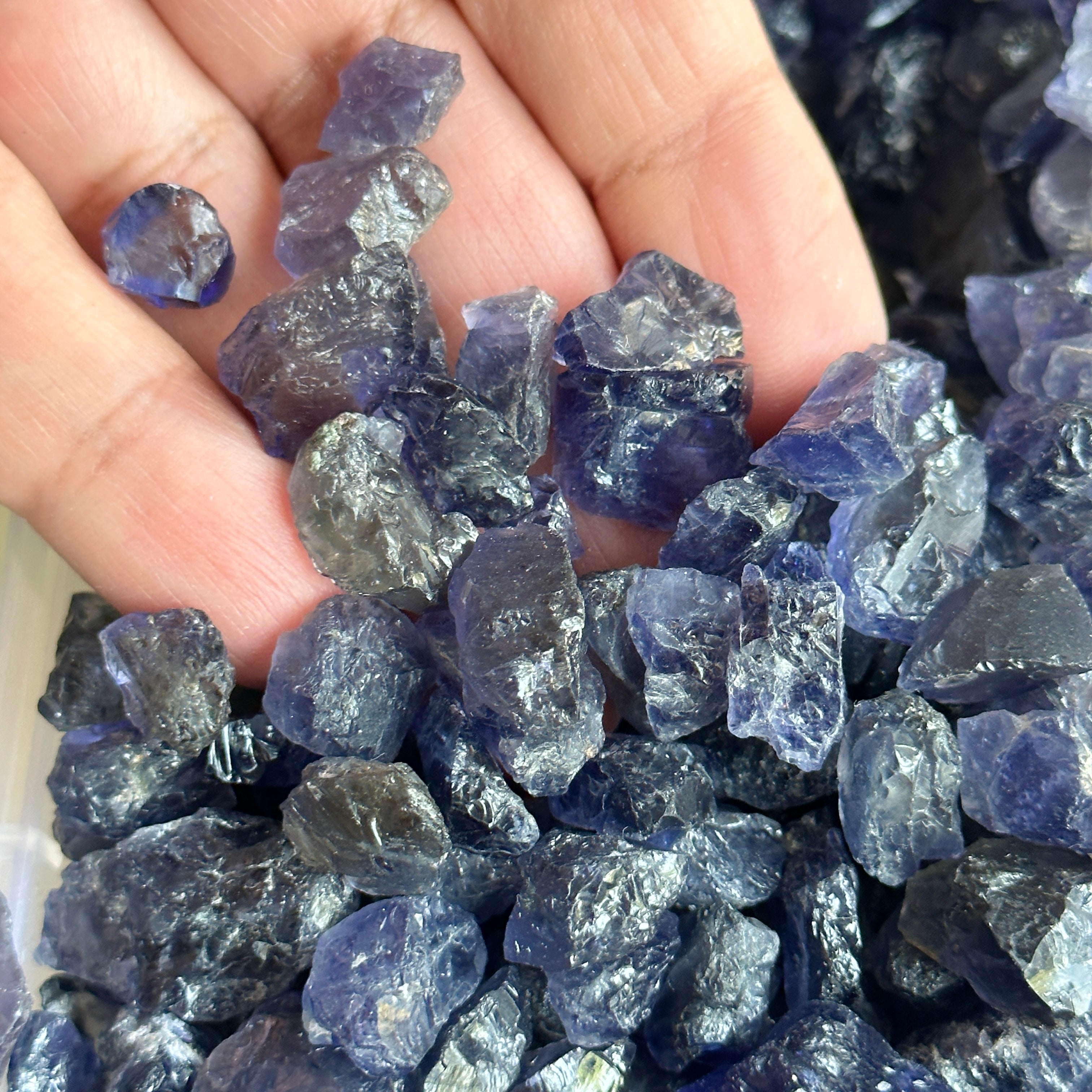 Large Iolite from Tanzania, price is for 5 PIECES