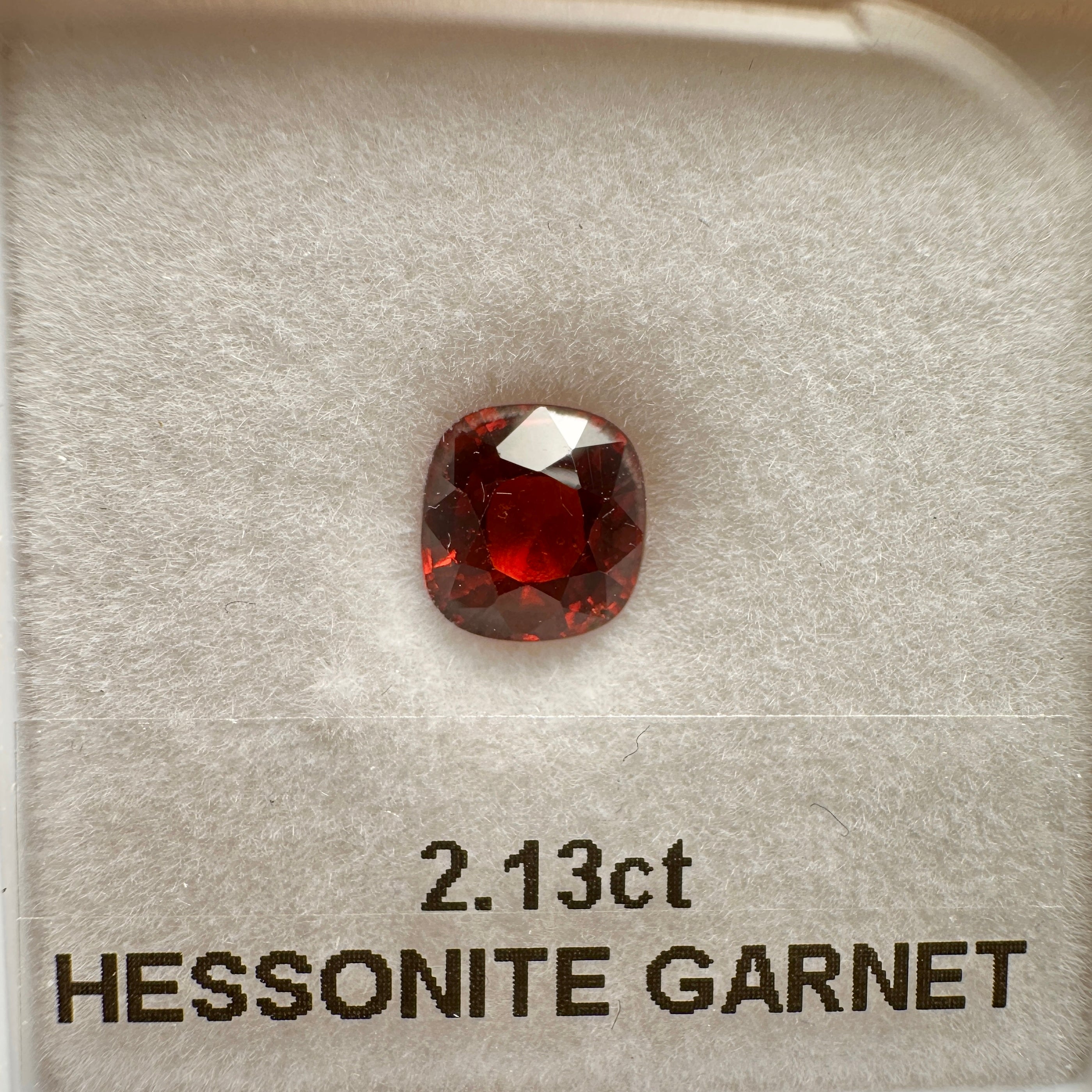 2.13ct Hessonite Garnet, Untreated Unheated, native cut