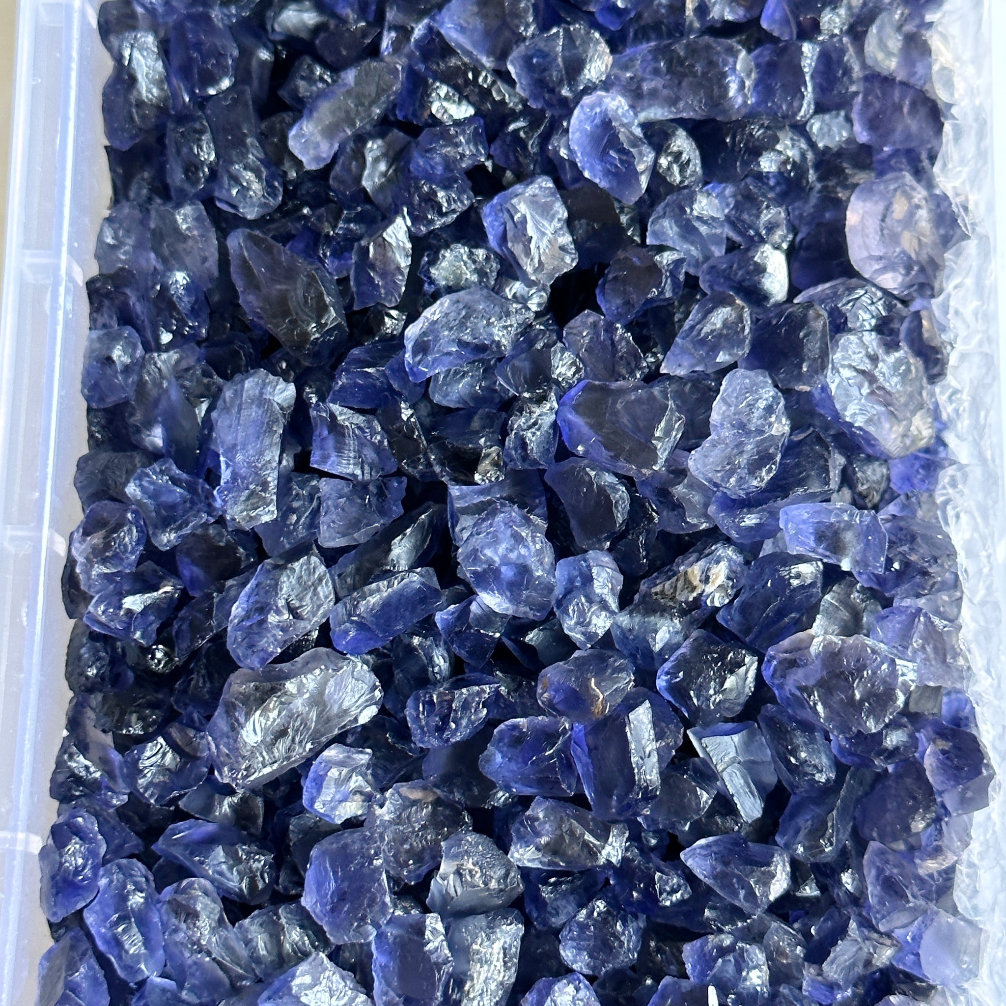 Iolite from Tanzania, price is for 5 PIECES, FACETING ROUGH