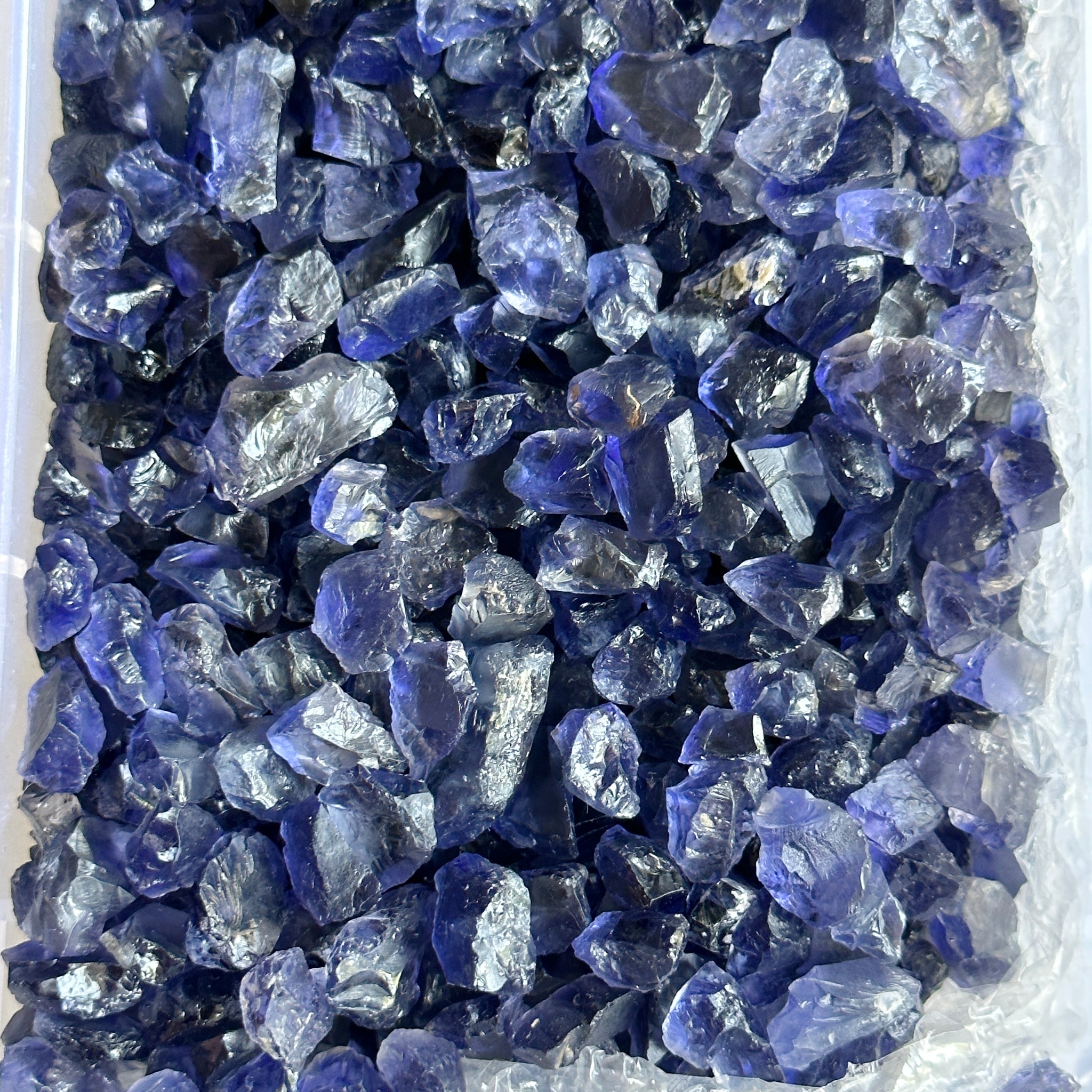 Iolite from Tanzania, price is for 5 PIECES, FACETING ROUGH