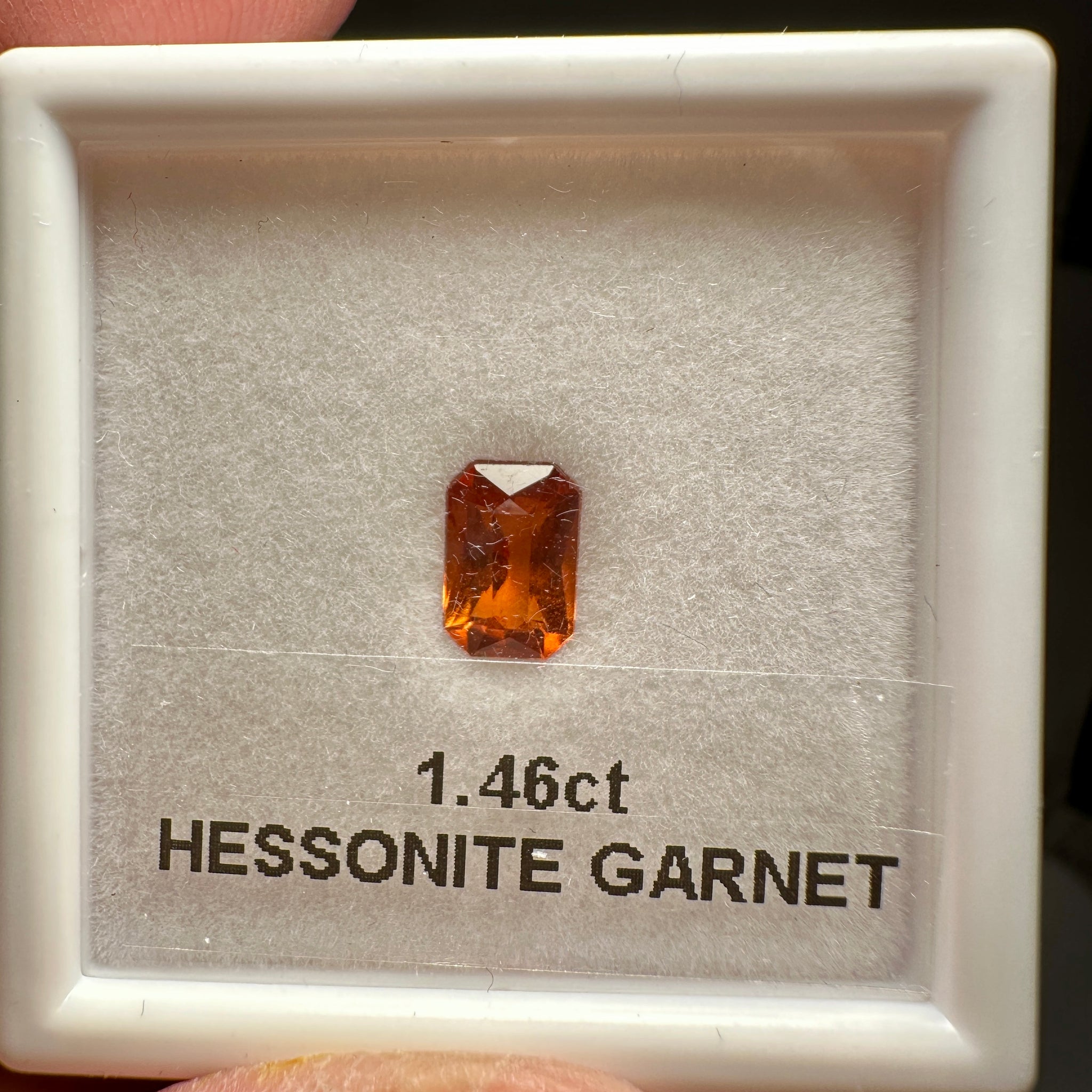 Hessonite Garnet, 1.46ct, Untreated Unheated, native cut
