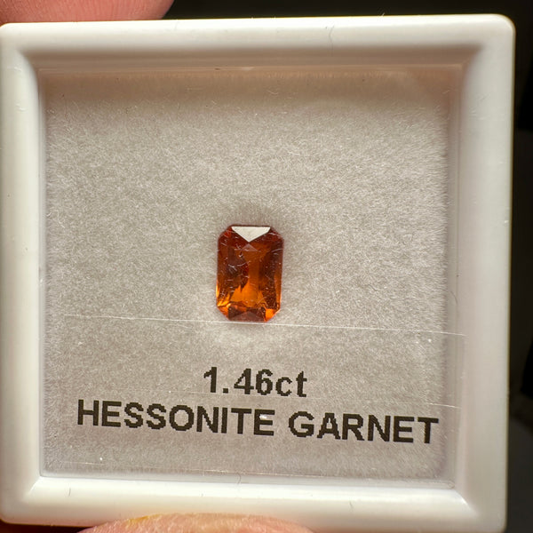 Hessonite Garnet, 1.46ct, Untreated Unheated, native cut