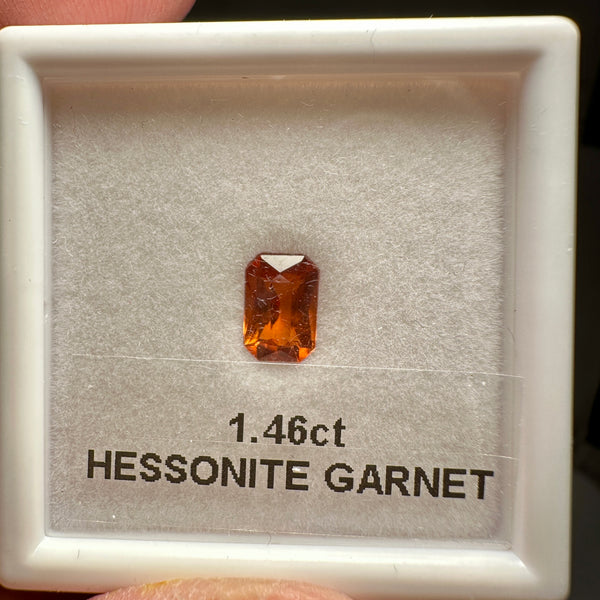 1.46ct Hessonite Garnet, Untreated Unheated, native cut