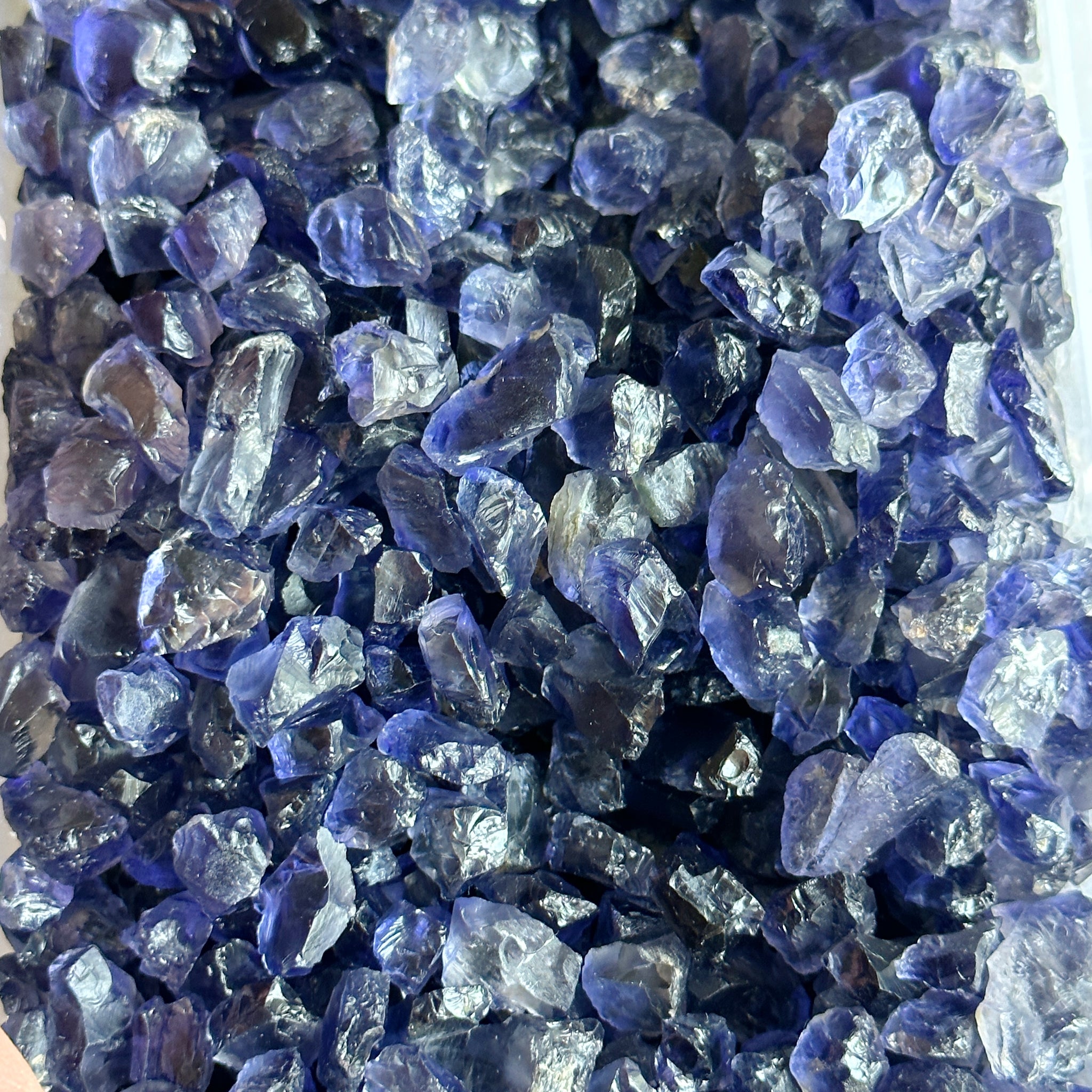 Iolite from Tanzania, price is for 5 PIECES, FACETING ROUGH