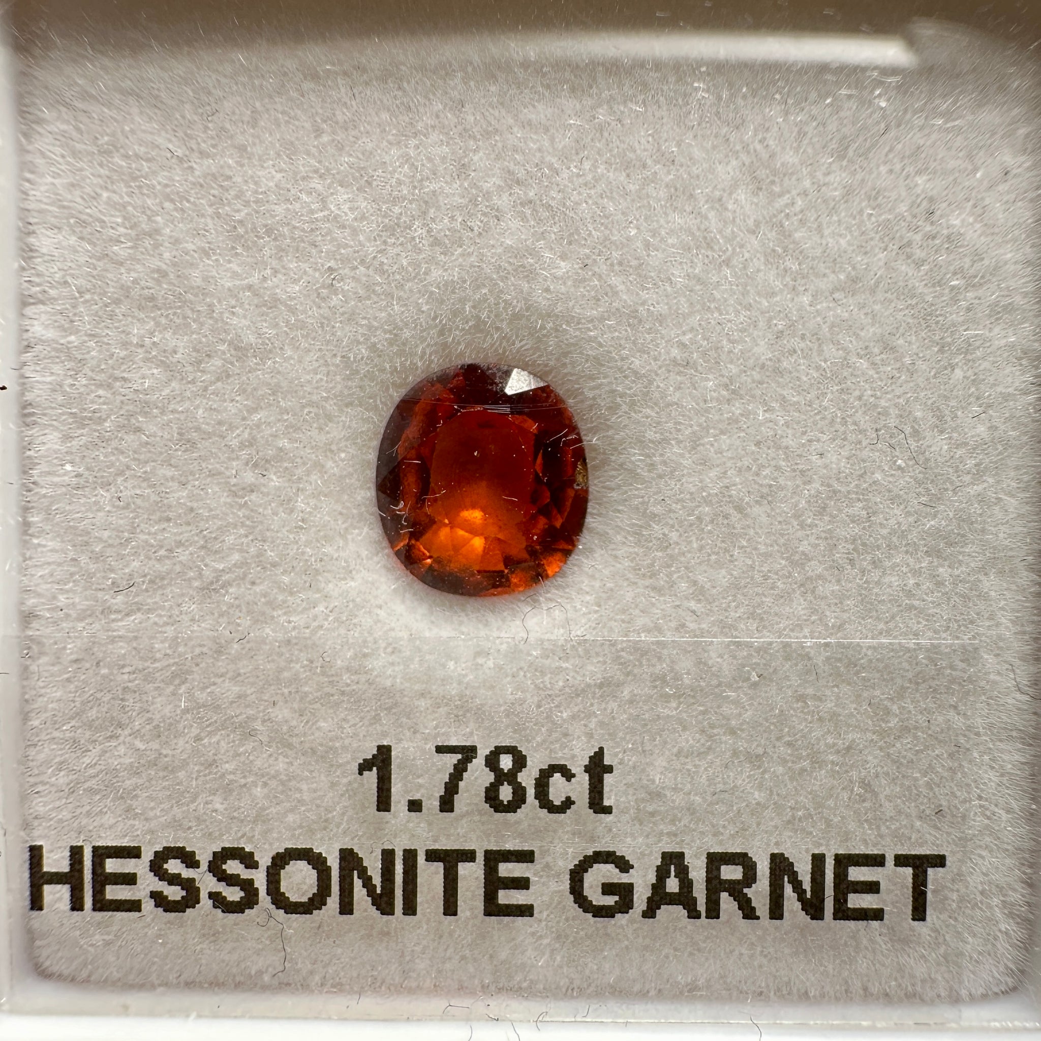 Hessonite Garnet, 1.78ct, Untreated Unheated, native cut