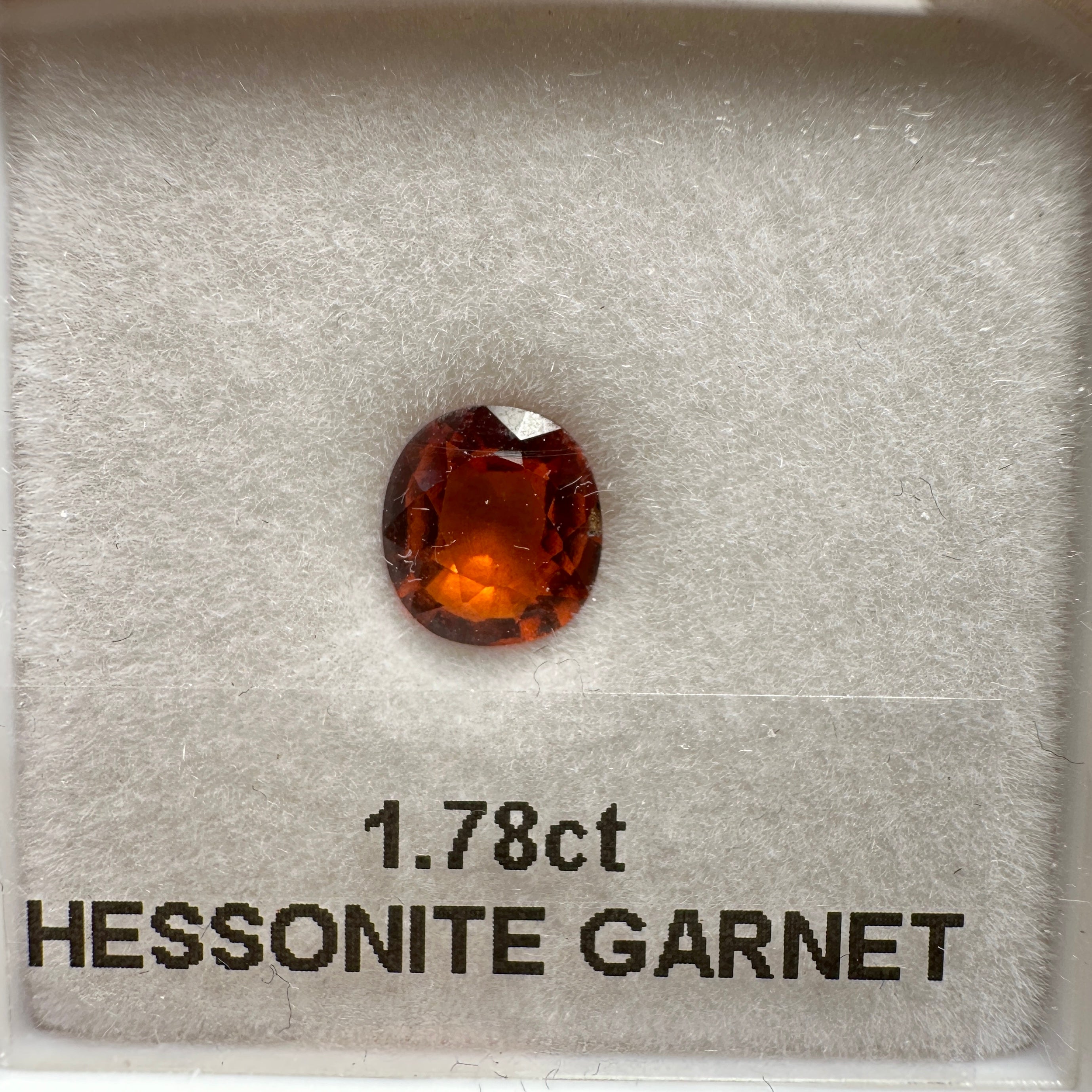 1.78ct Hessonite Garnet, Untreated Unheated, native cut