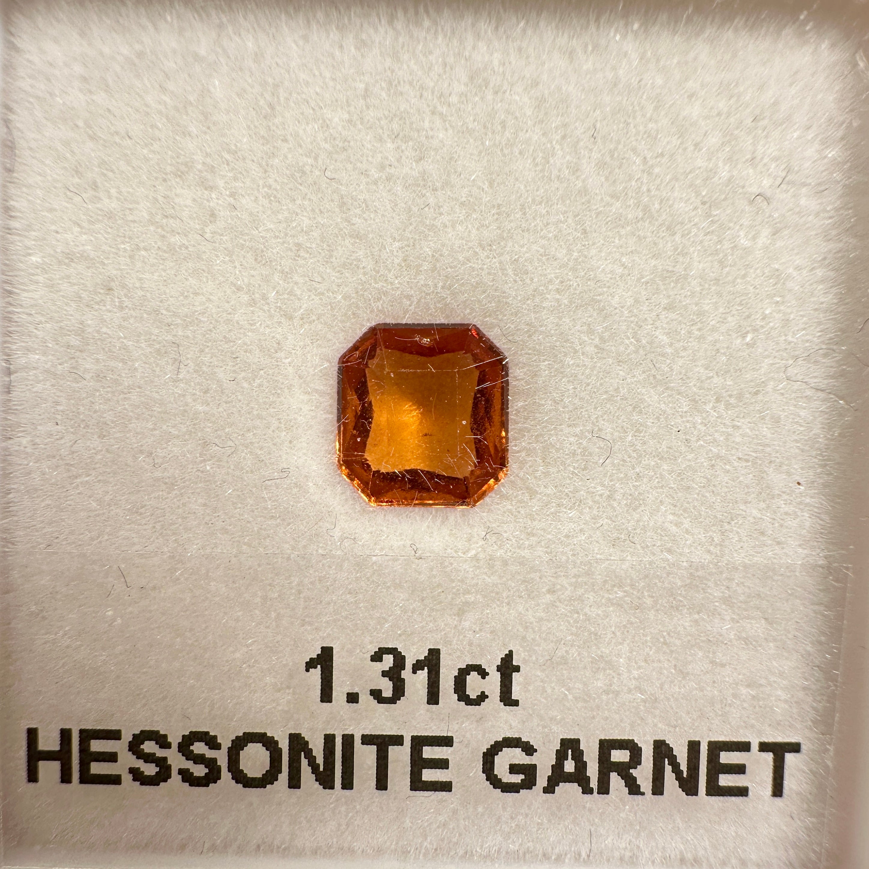 1.31ct Hessonite Garnet, Untreated Unheated, native cut