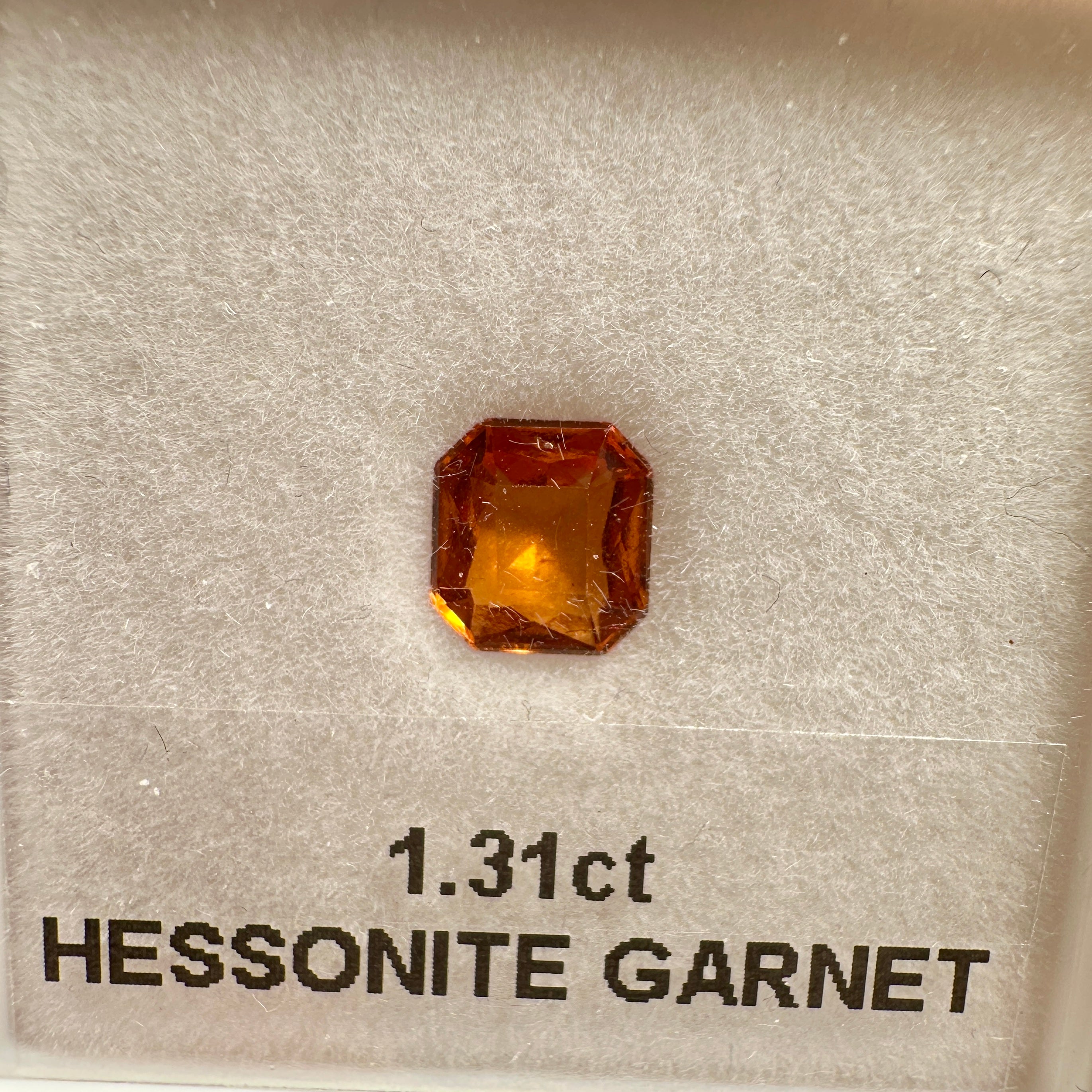 1.31ct Hessonite Garnet, Untreated Unheated, native cut