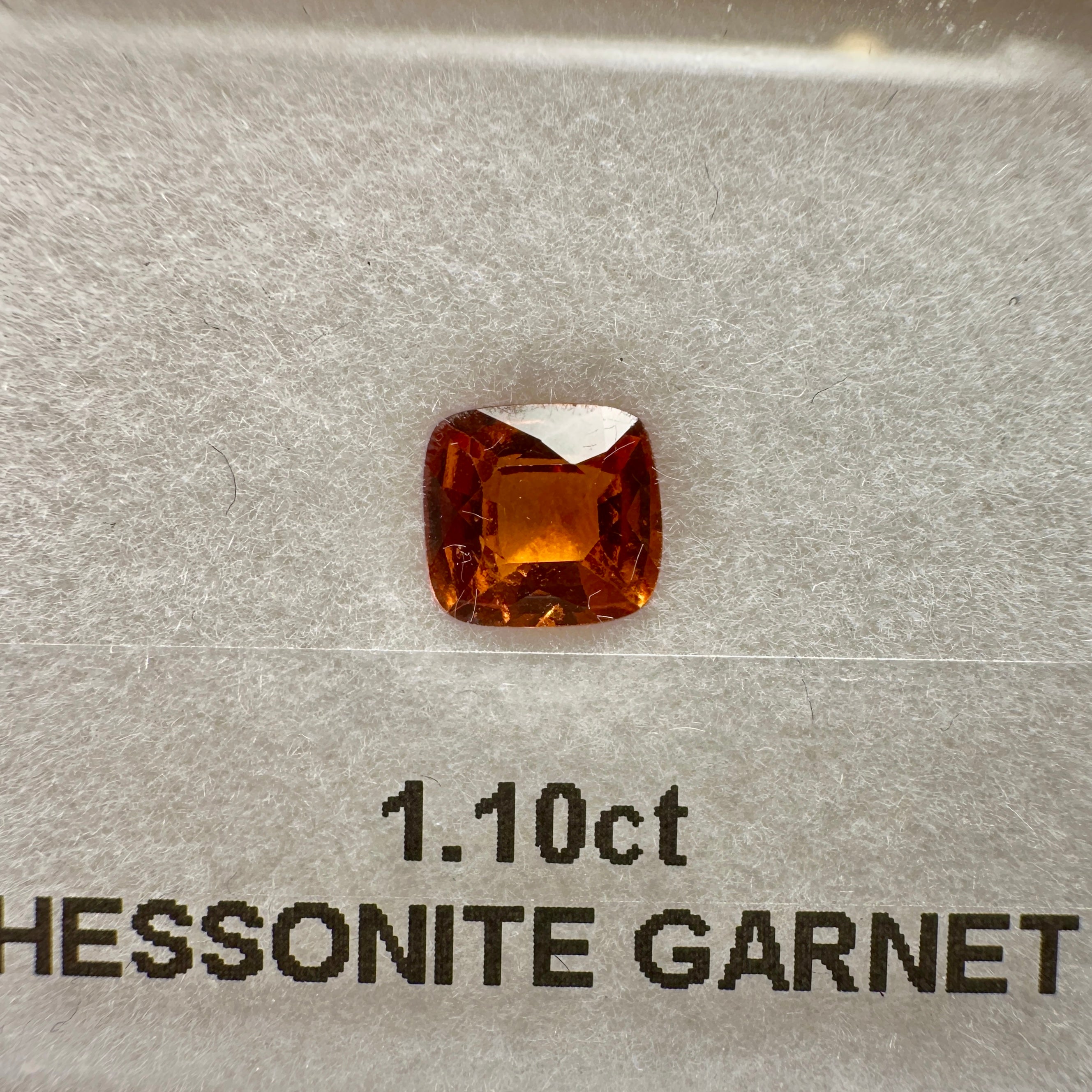 1.10ct Hessonite Garnet, Untreated Unheated, native cut