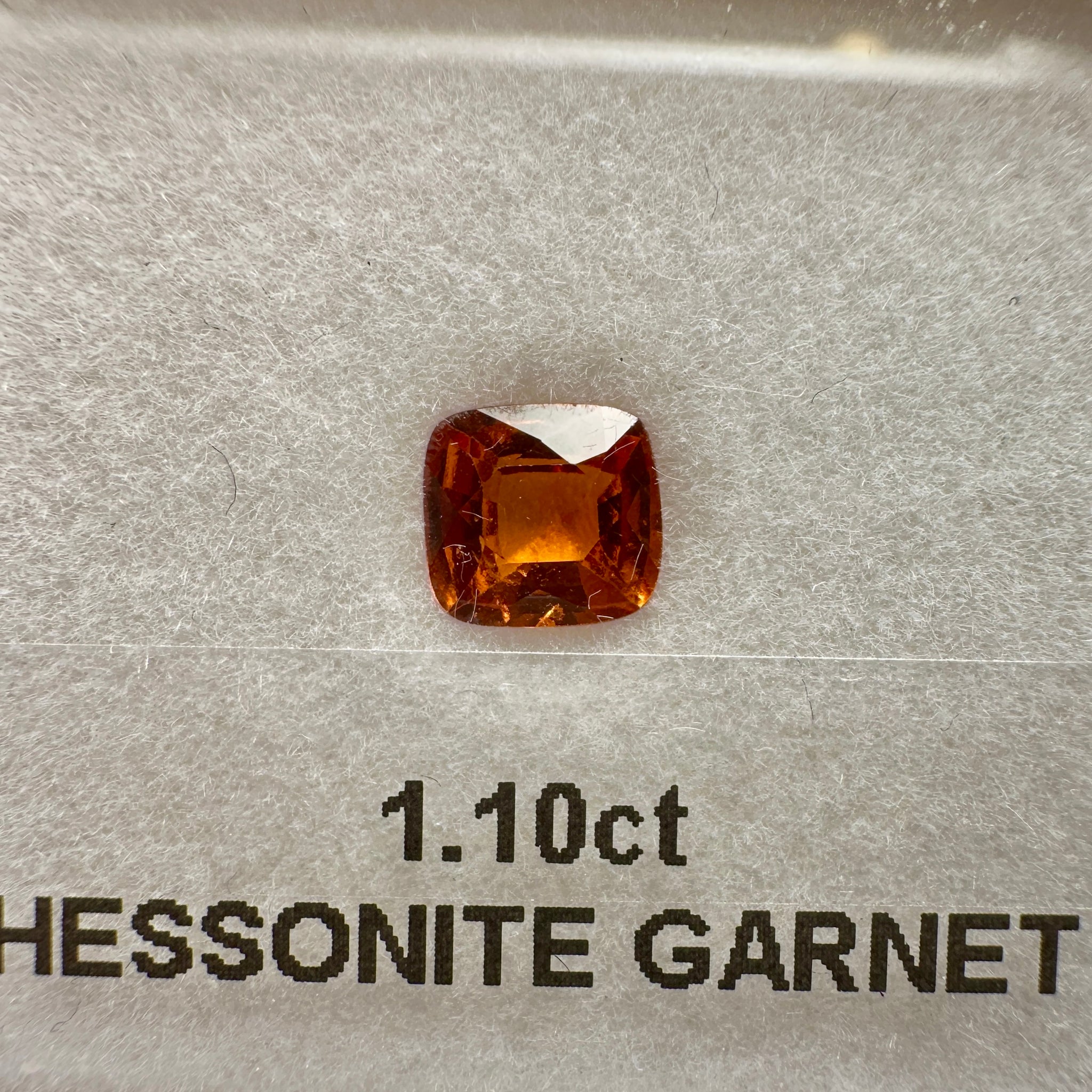 Hessonite Garnet, 1.10ct, Untreated Unheated, native cut