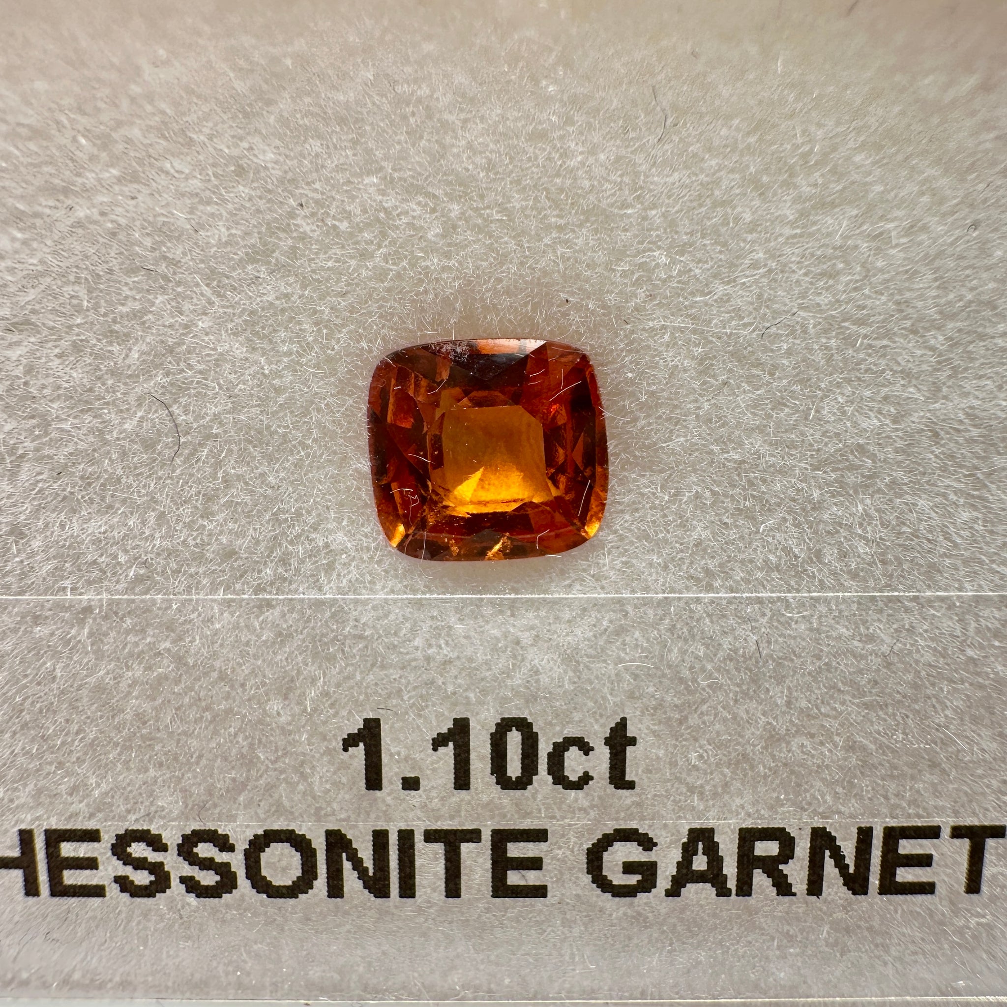 Hessonite Garnet, 1.10ct, Untreated Unheated, native cut