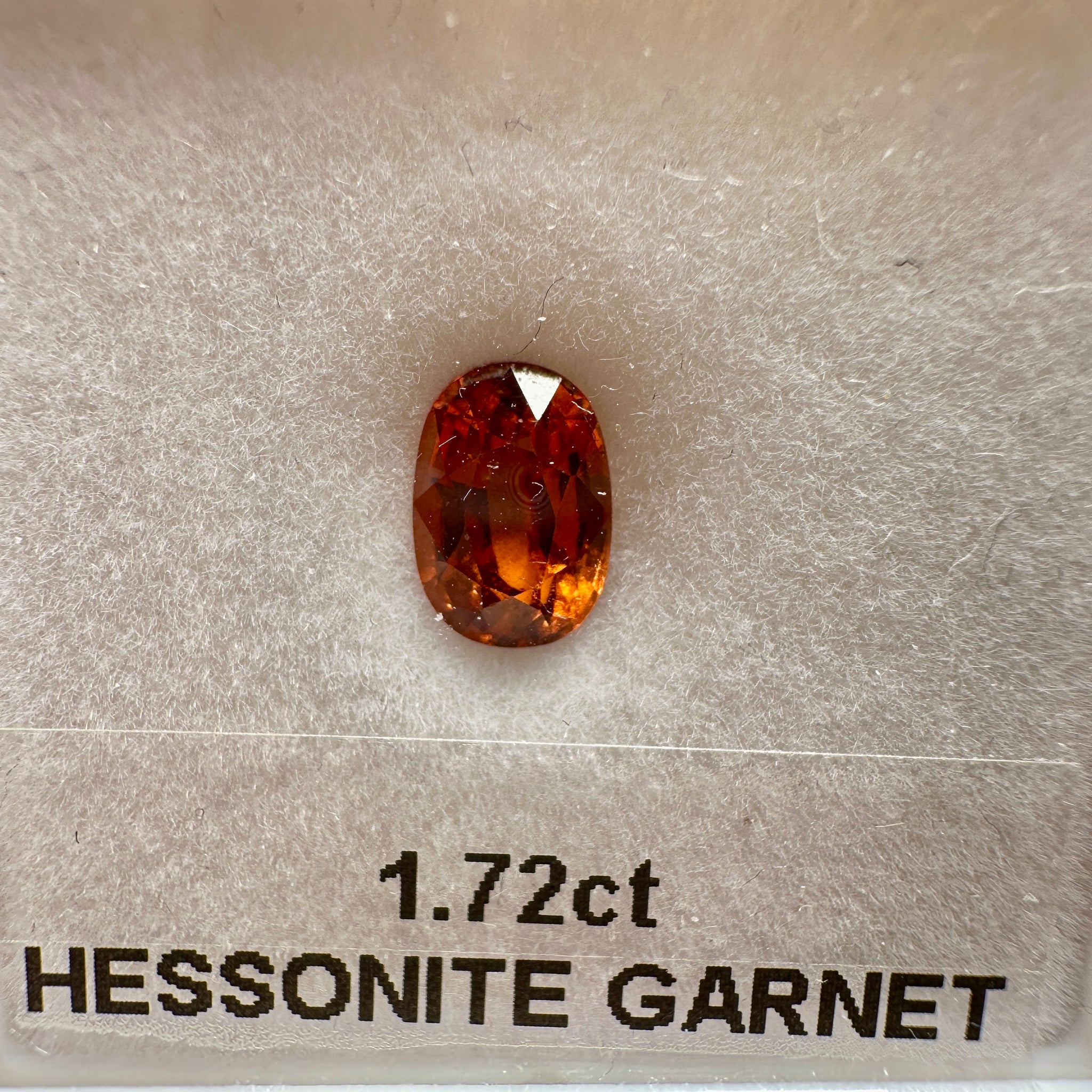 Hessonite Garnet, 1.72ct, Untreated Unheated, native cut