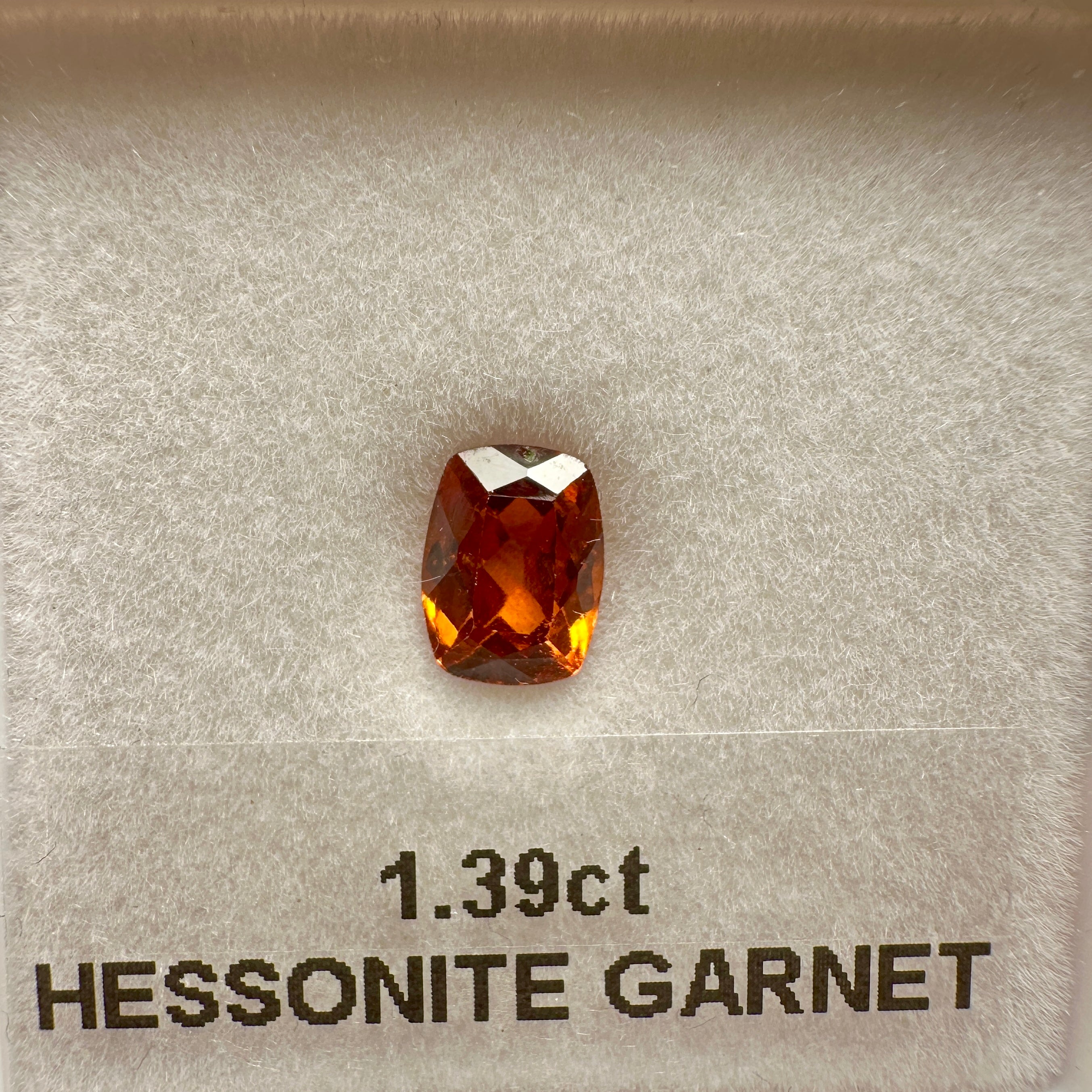 1.39ct Hessonite Garnet, Untreated Unheated, native cut