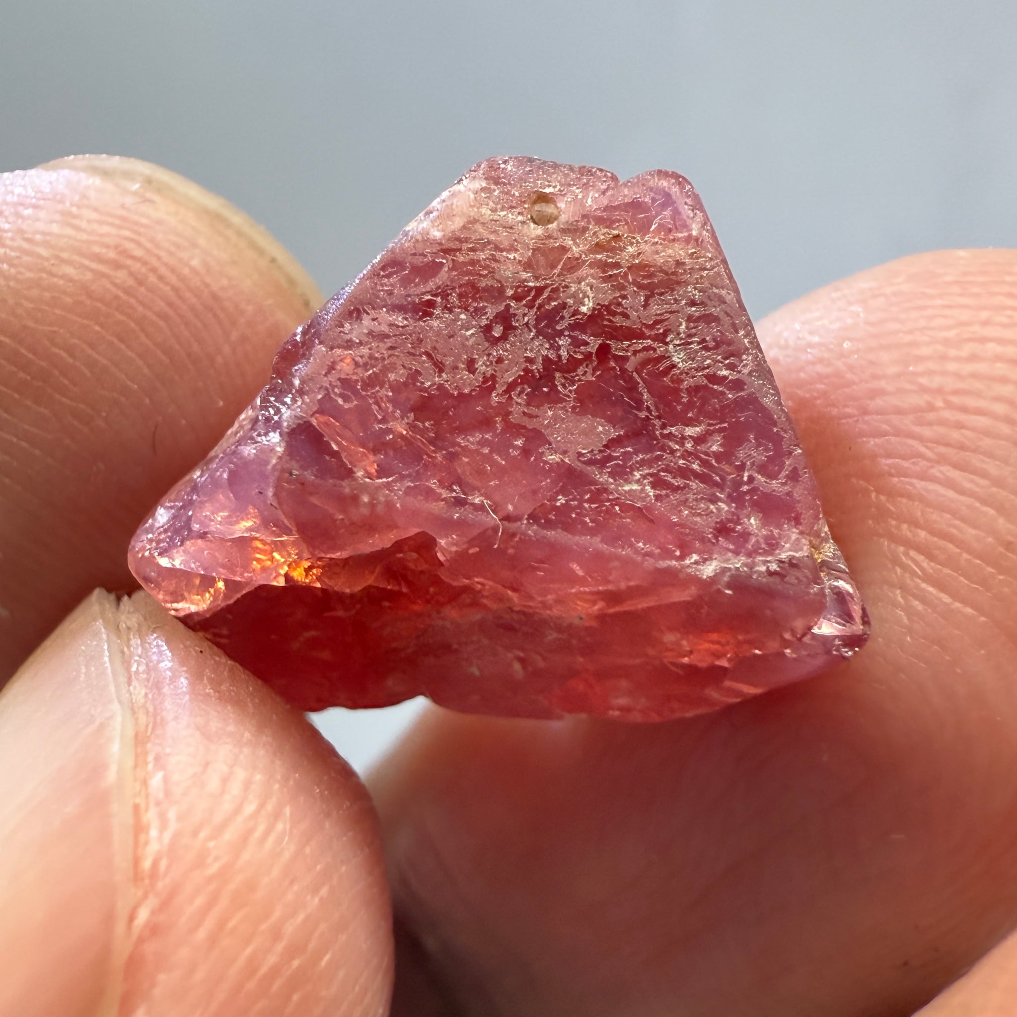 Mahenge Spinel Crystal, 14.19ct, Tanzania, Untreated Unheated. Gem Portion.