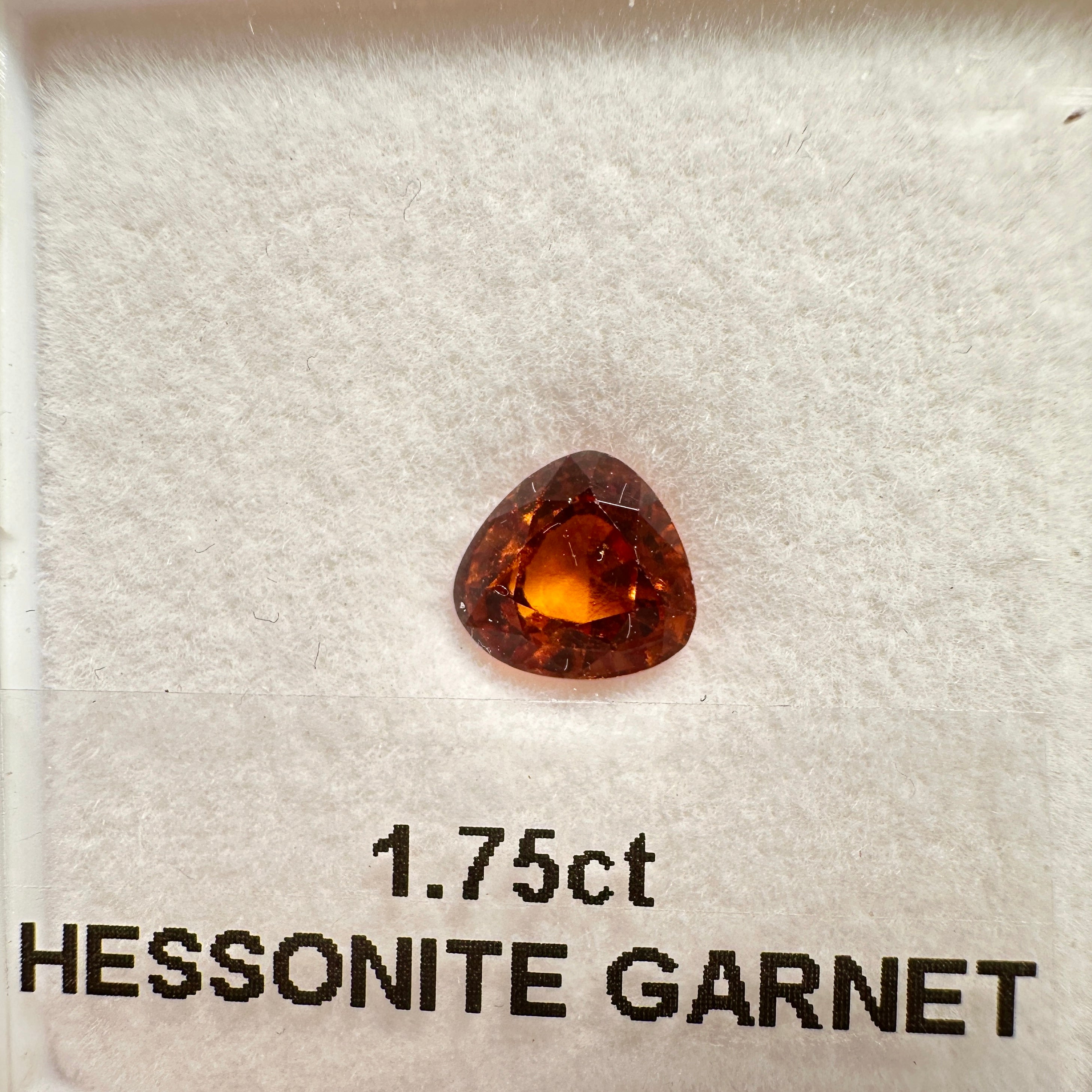 1.75ct Hessonite Garnet, Untreated Unheated, native cut