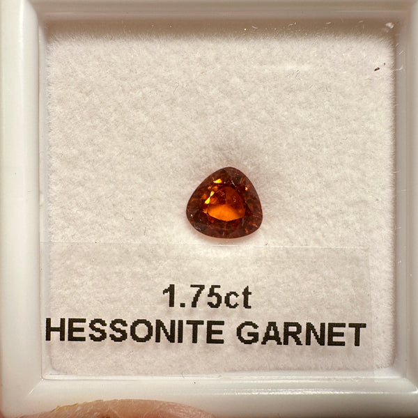 1.75ct Hessonite Garnet, Untreated Unheated, native cut