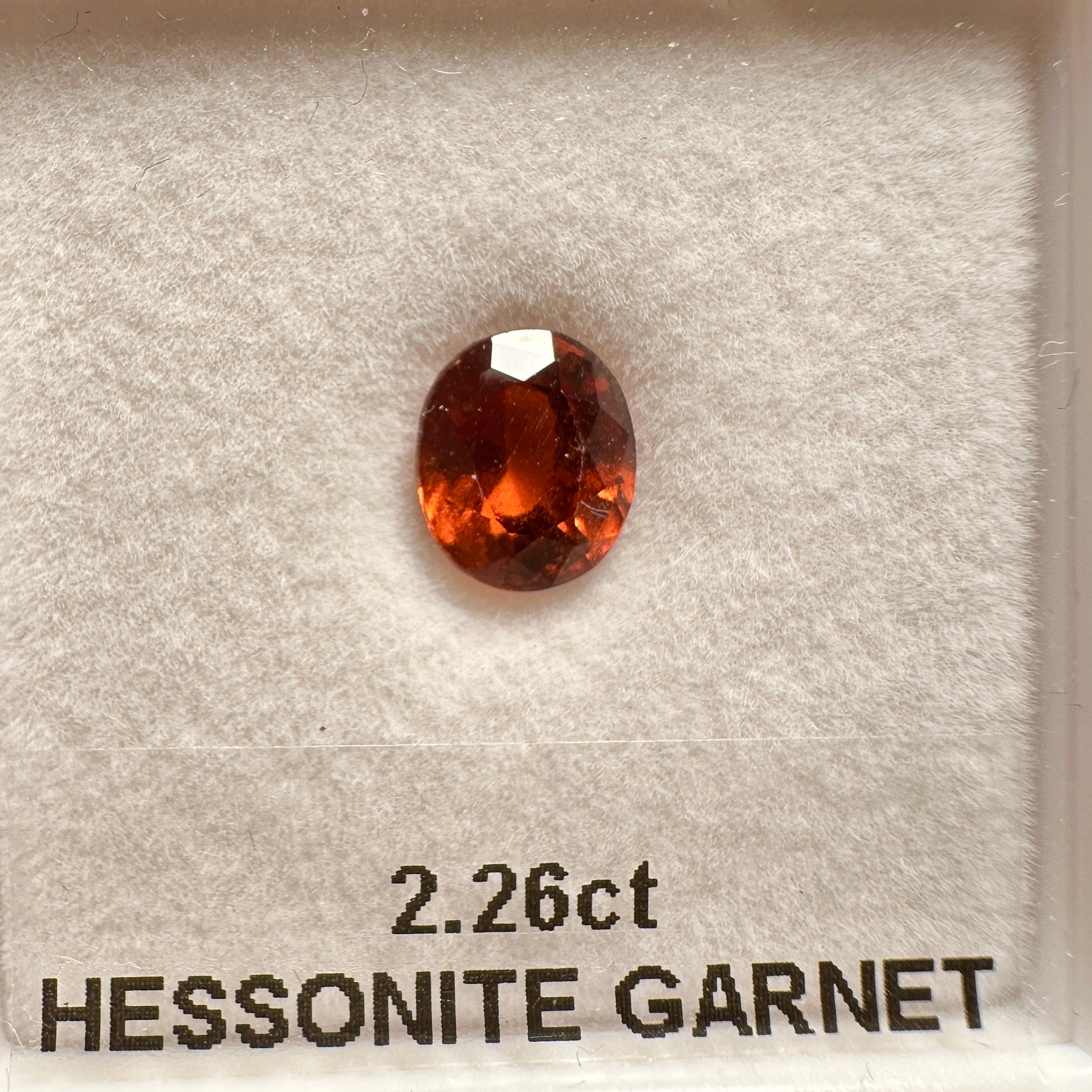 2.26ct Hessonite Garnet, Untreated Unheated, native cut