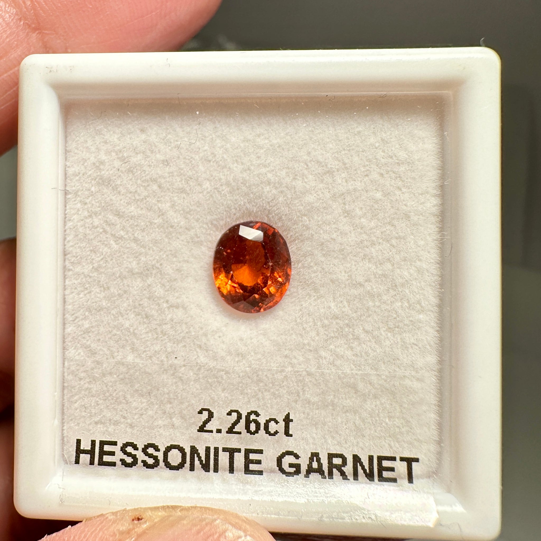 Hessonite Garnet, 2.26ct, Untreated Unheated, native cut