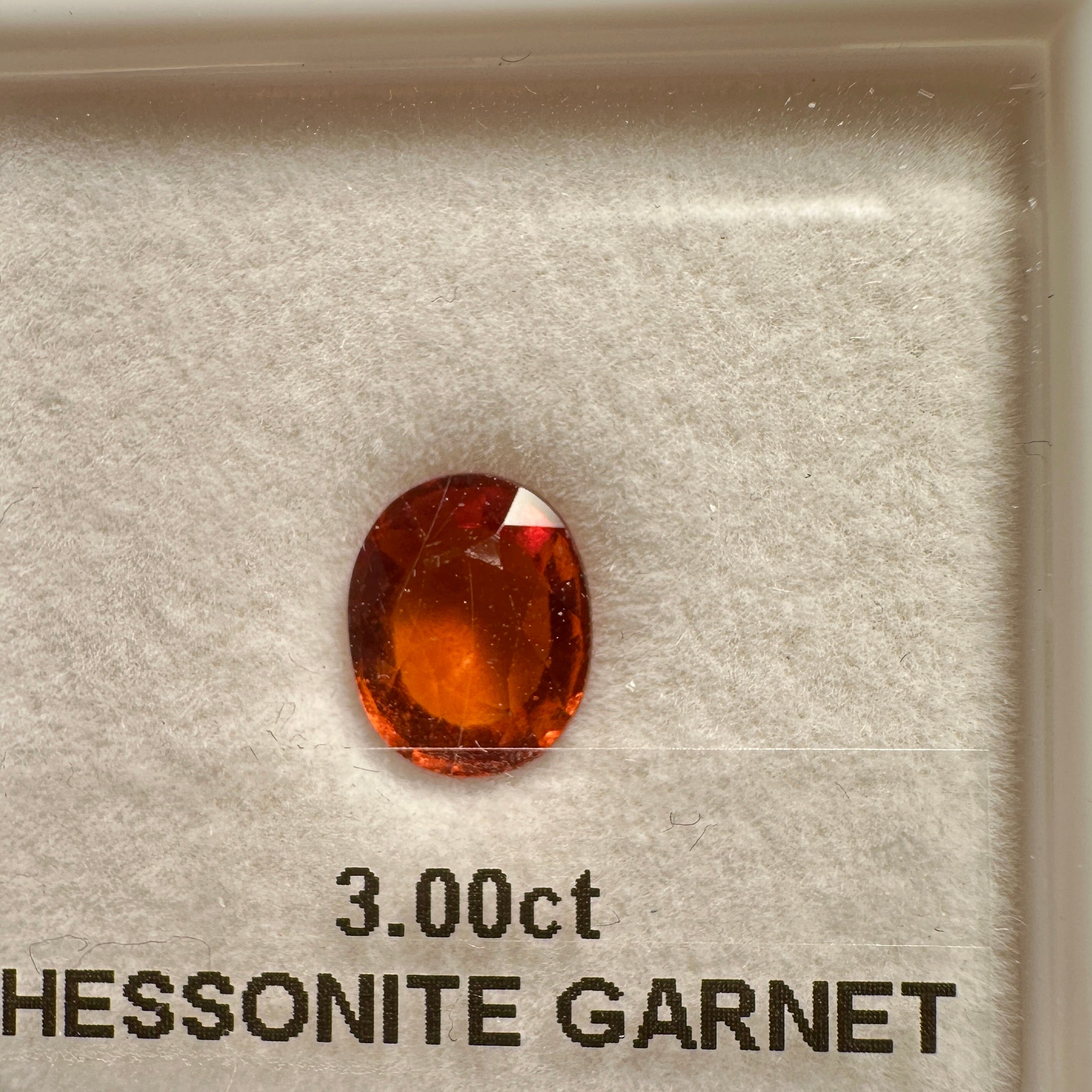 3.00ct Hessonite Garnet, Untreated Unheated, native cut