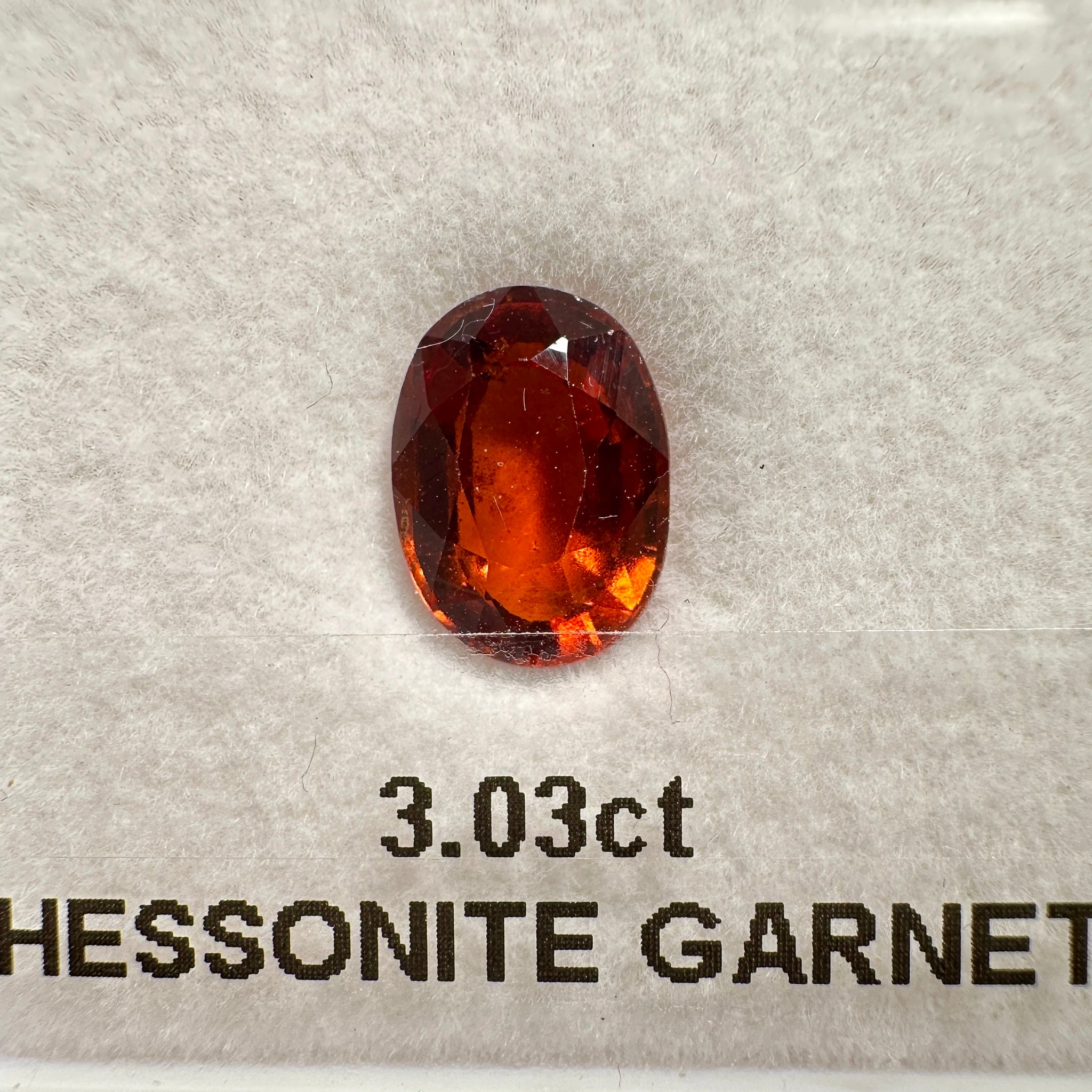 Hessonite Garnet, 3.03ct, Untreated Unheated, native cut