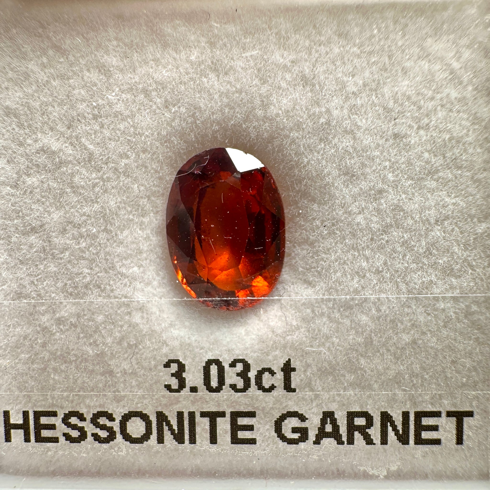 Hessonite Garnet, 3.03ct, Untreated Unheated, native cut