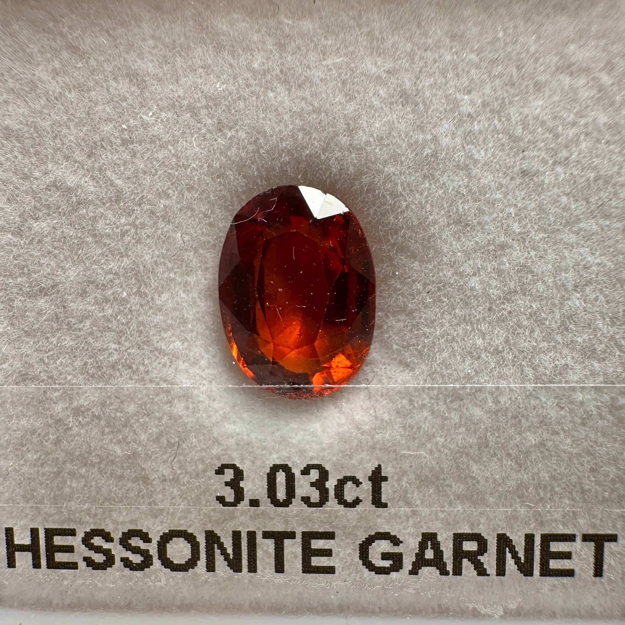 Hessonite Garnet, 3.03ct, Untreated Unheated, native cut