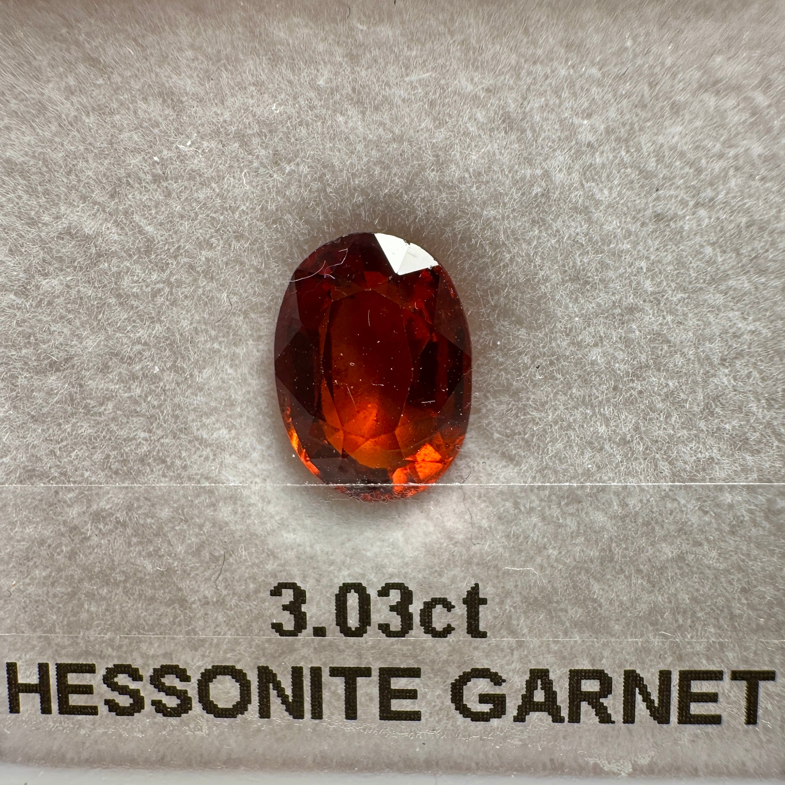 3.03ct Hessonite Garnet, Untreated Unheated, native cut