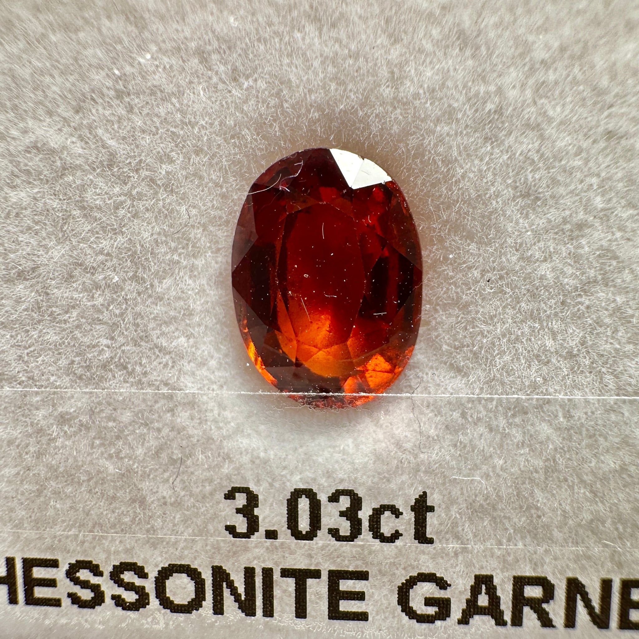 Hessonite Garnet, 3.03ct, Untreated Unheated, native cut